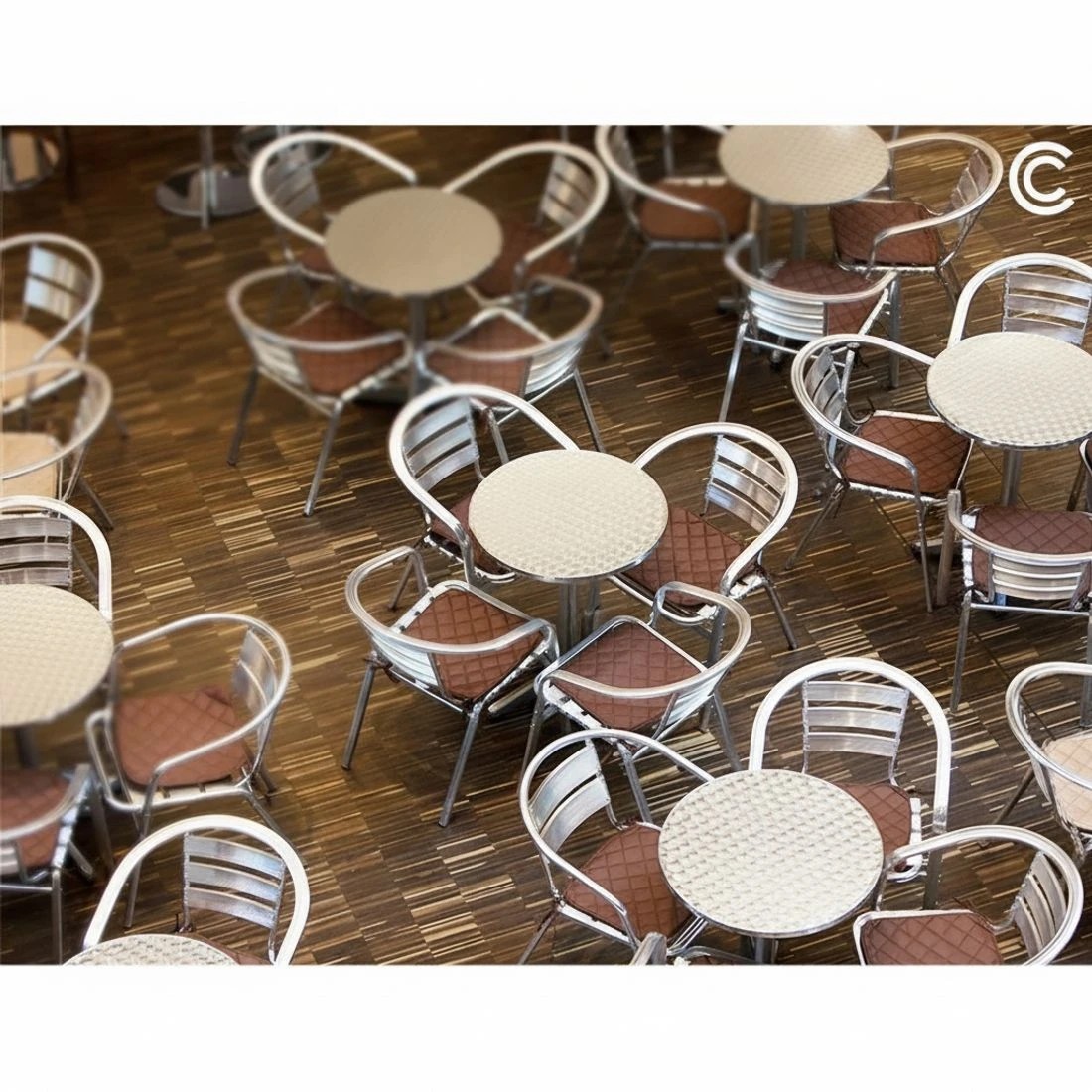 4 Gardeon Outdoor Bar Table Adjustable Aluminium Round 70/110cm - Silver, 4 of 6