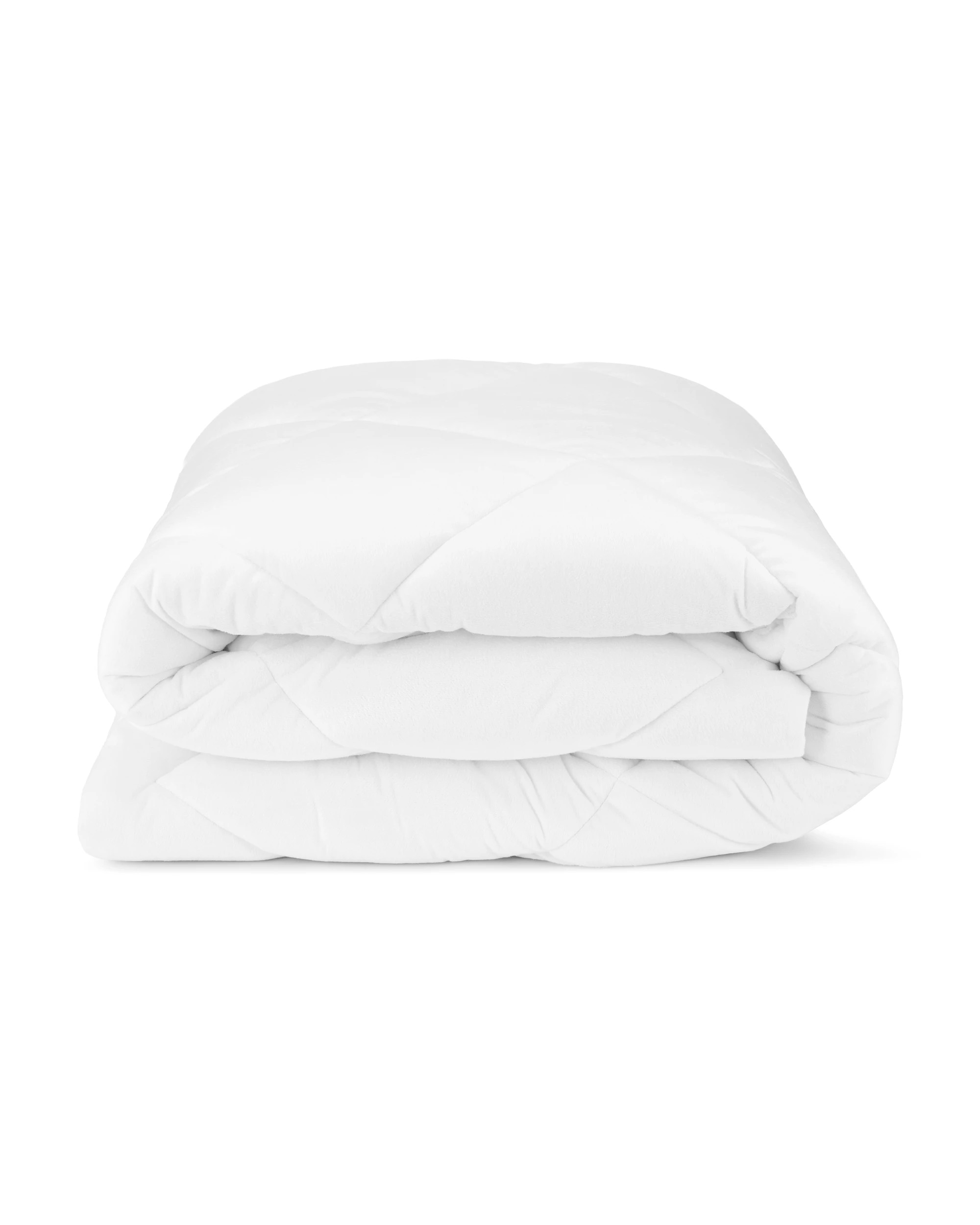 1 Reversible Plush Mattress Topper - Queen Bed, White, 1 of 6