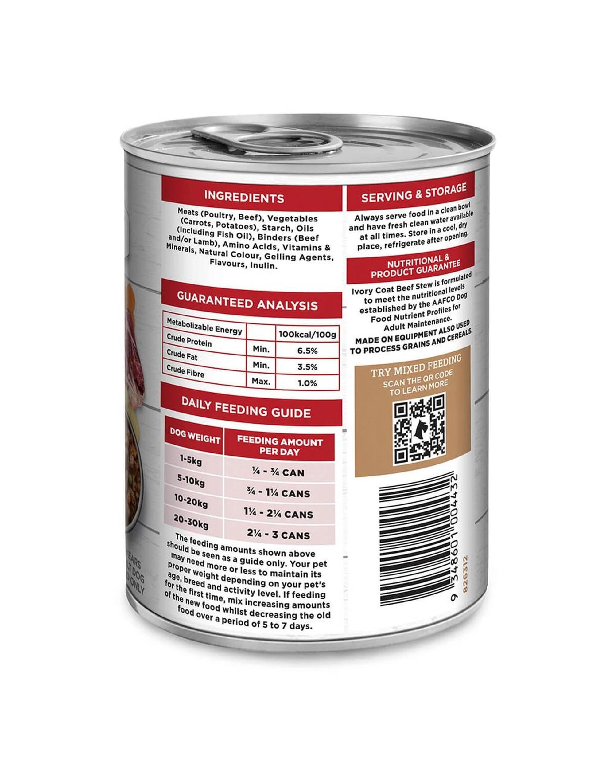 3 Ivory Coat Adult All Breeds Grain Free Wet Dog Food Beef Stew 12 x 400g, 3 of 9