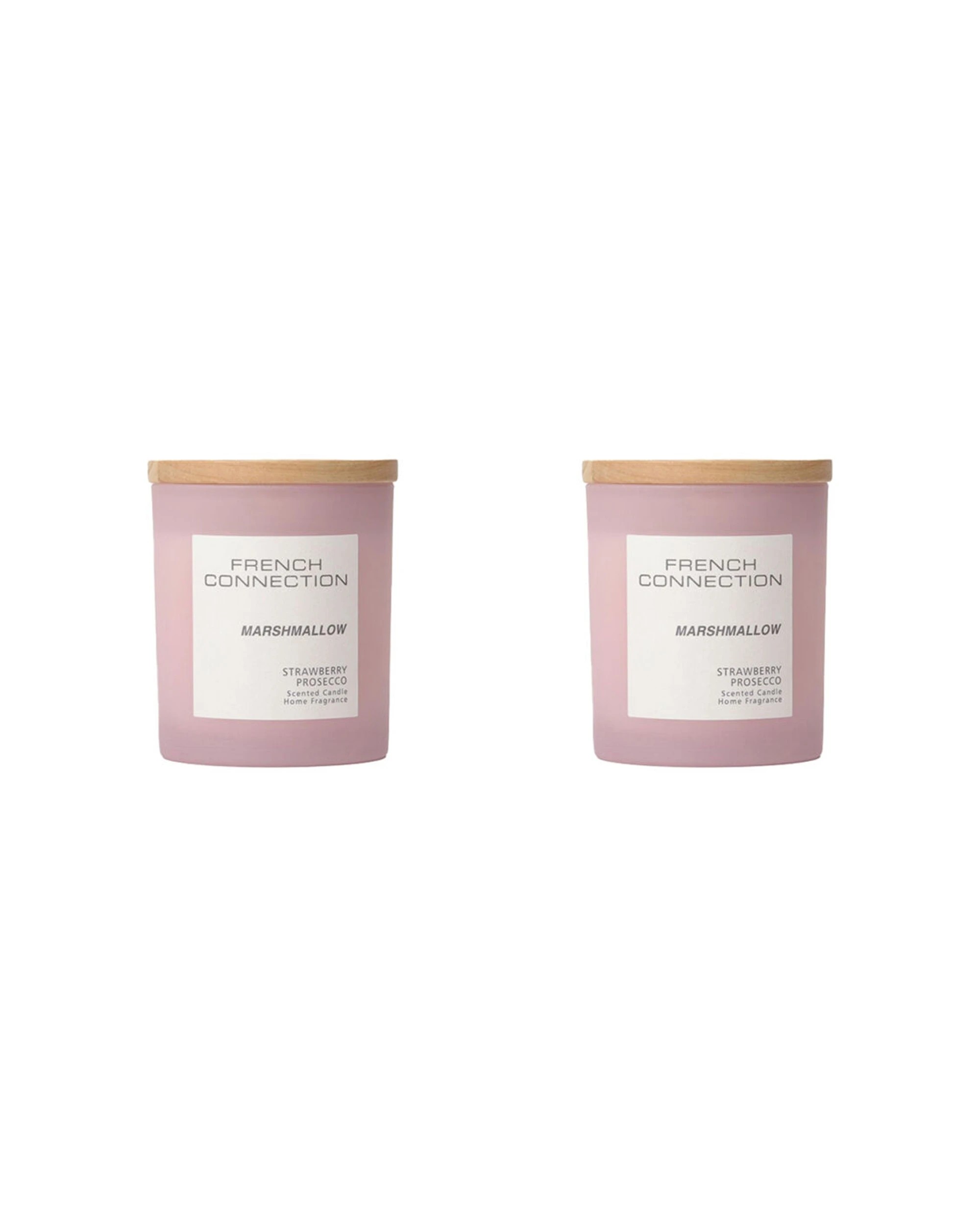 1 French Connection Marshmallow (Strawberry Prosecco) Medium Candle 2PK 200g - Pink, 1 of 5
