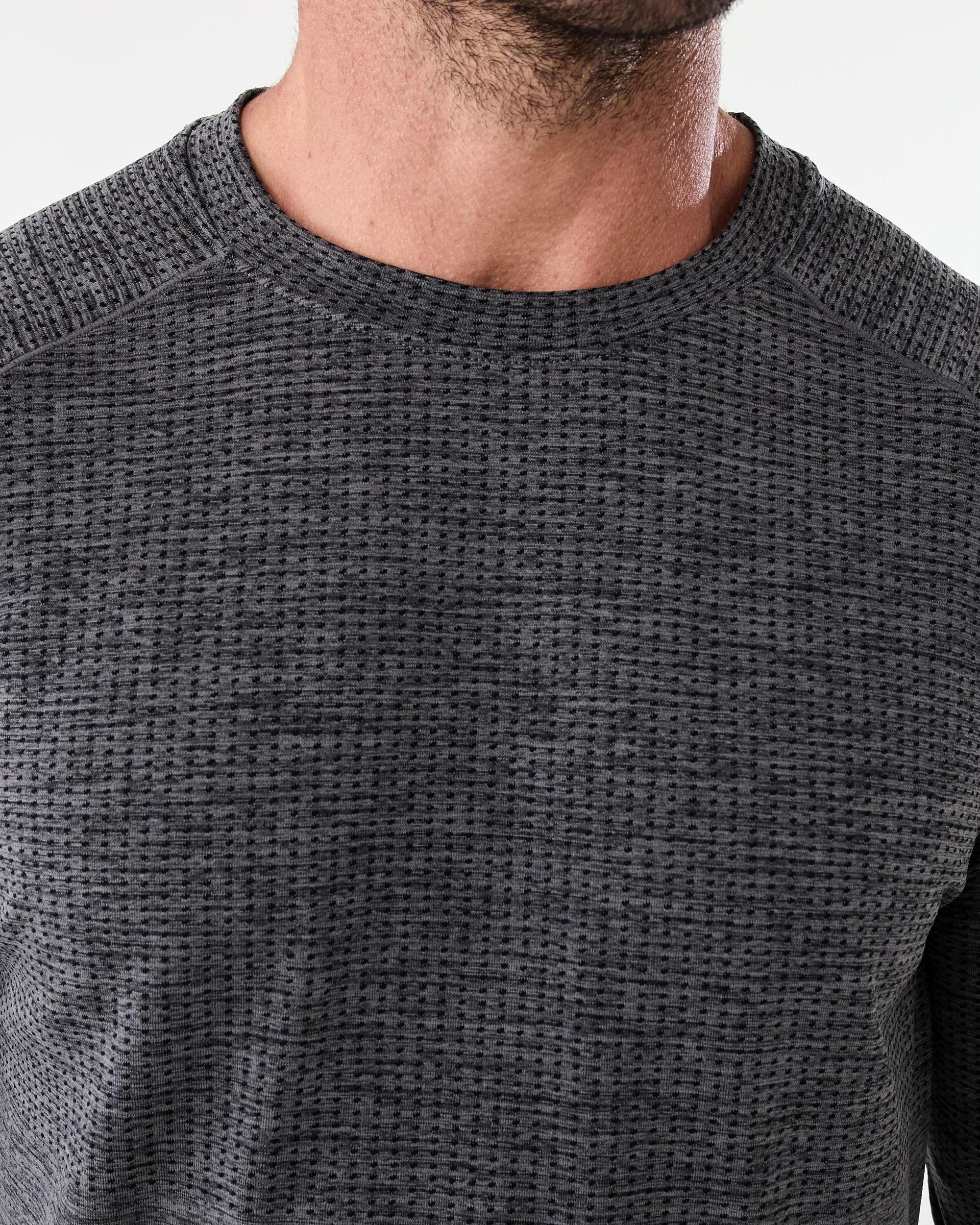 5 Active Mens Movement Long Sleeve T-shirt Blk Marle, 5 of 5