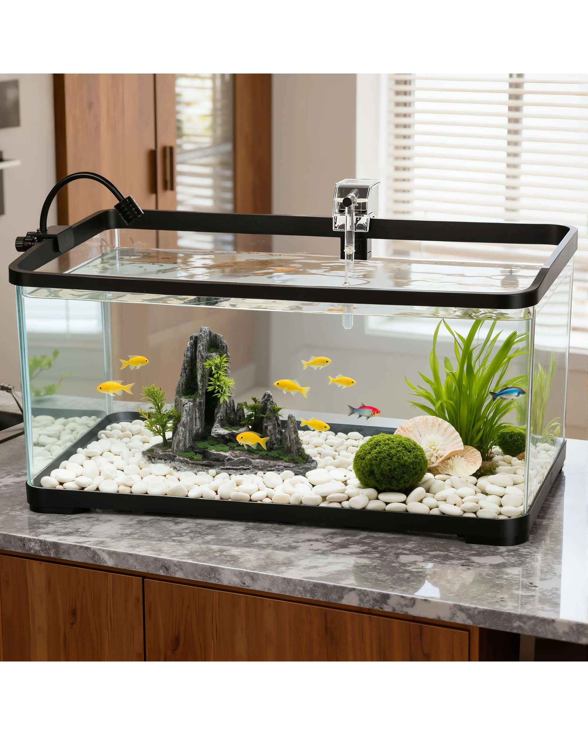2 Advwin 50L Fish Tank Aquarium Kit with Light, 2 of 8