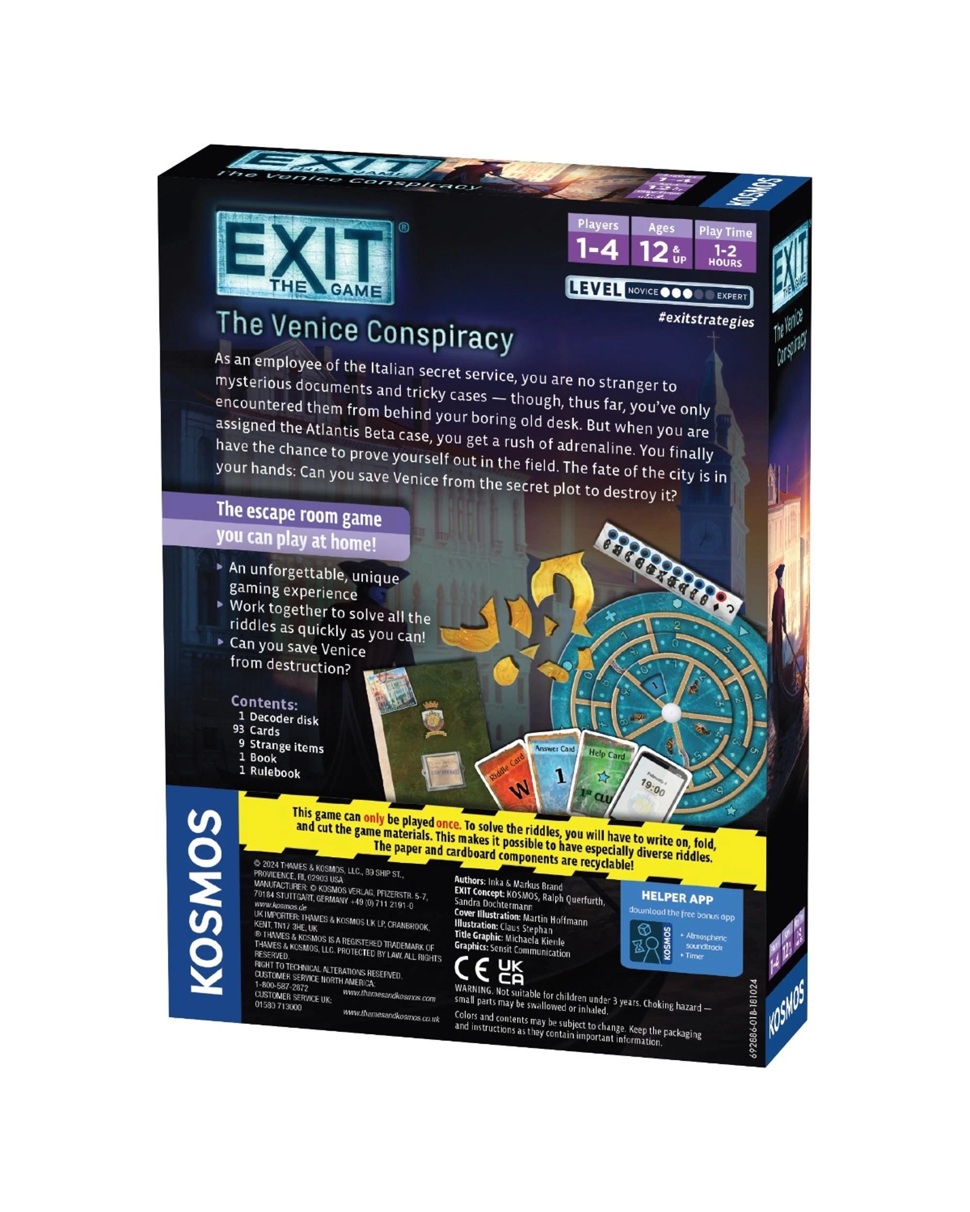 3 Exit the Game The Venice Conspiracy Puzzle Game, 3 of 3