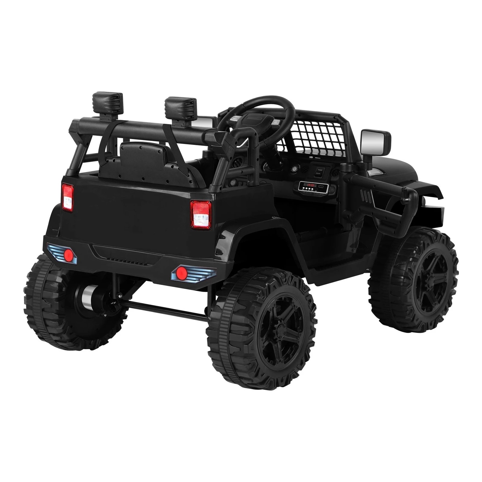 4 Alfordson Kids Ride On Car Toy Jeep Electric 12V 70W Motors R/C LED Lights - Black, 4 of 10