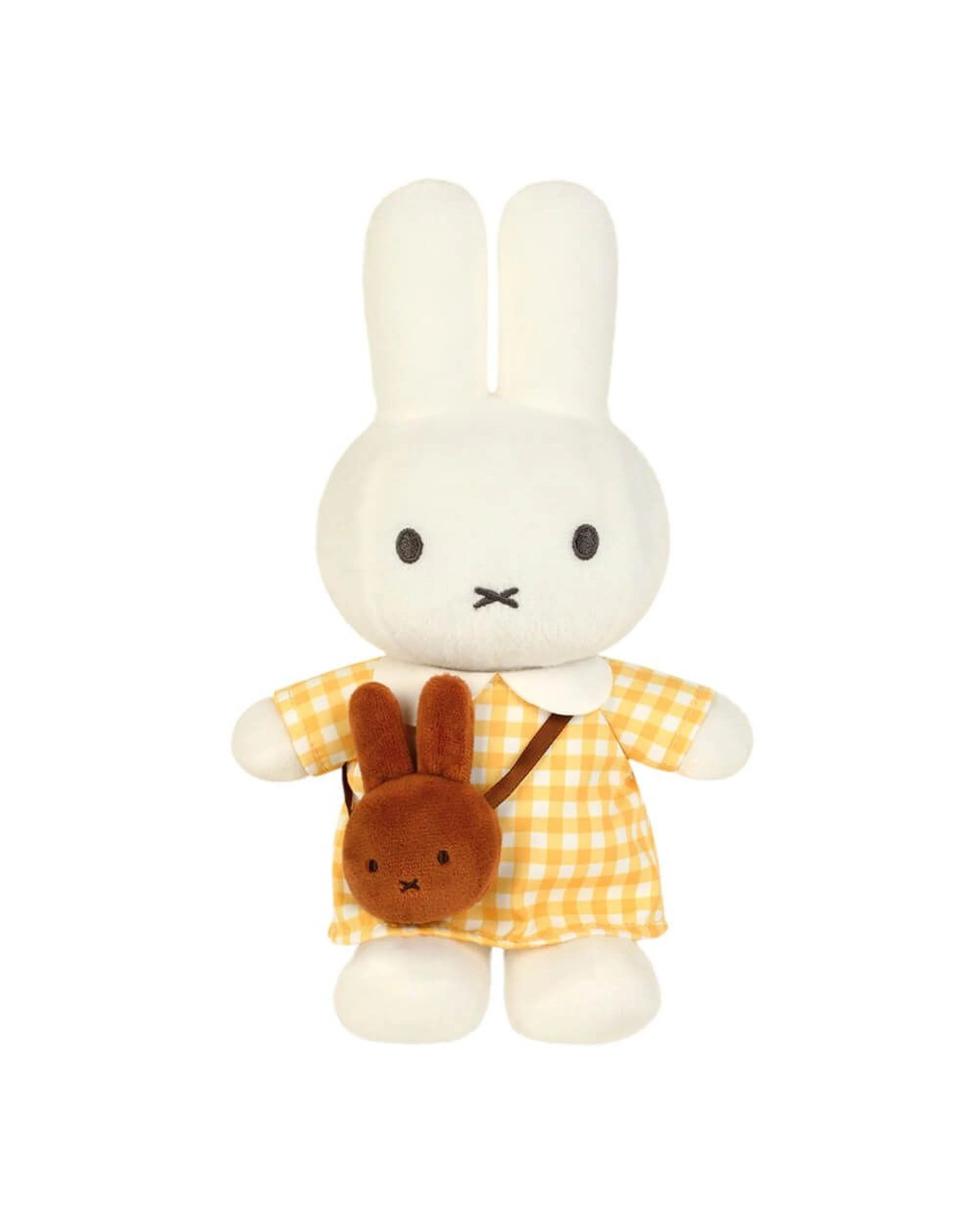 1 Miffy Yellow Checkered Dress with Melanie Bag Plush, 1 of 5