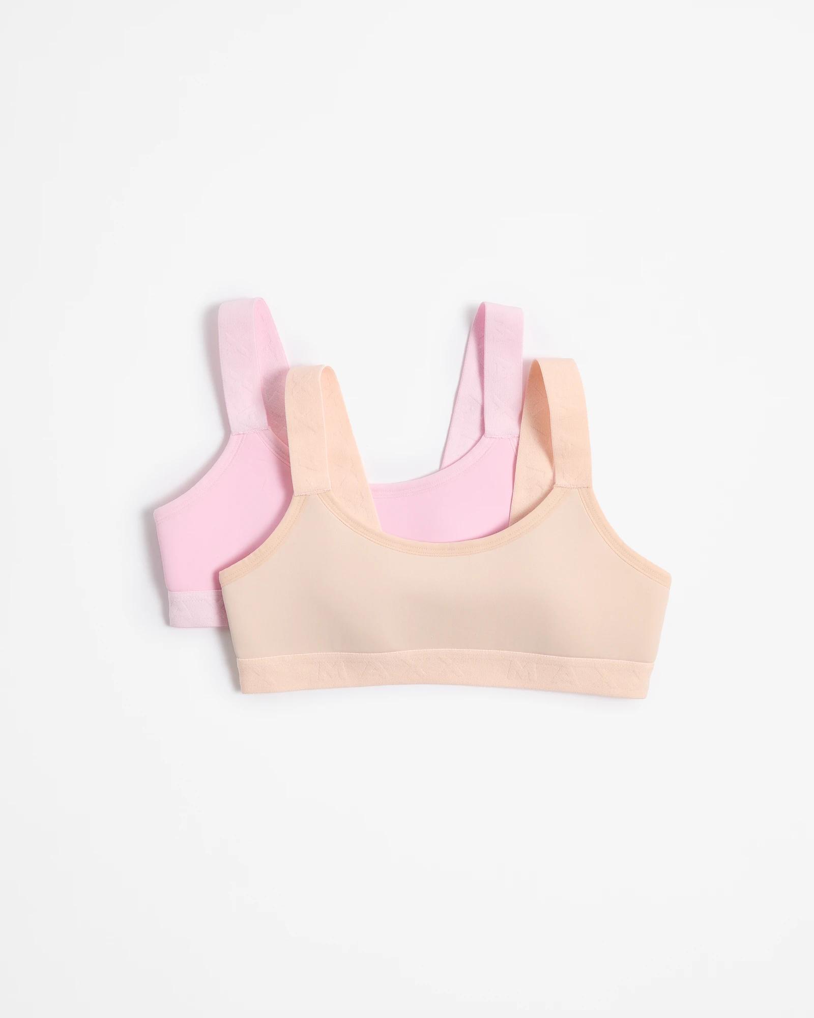 1 Girls Micro Performance Crop Tops 2 Pack - Maxx PALE PETAL/PINK, 1 of 1