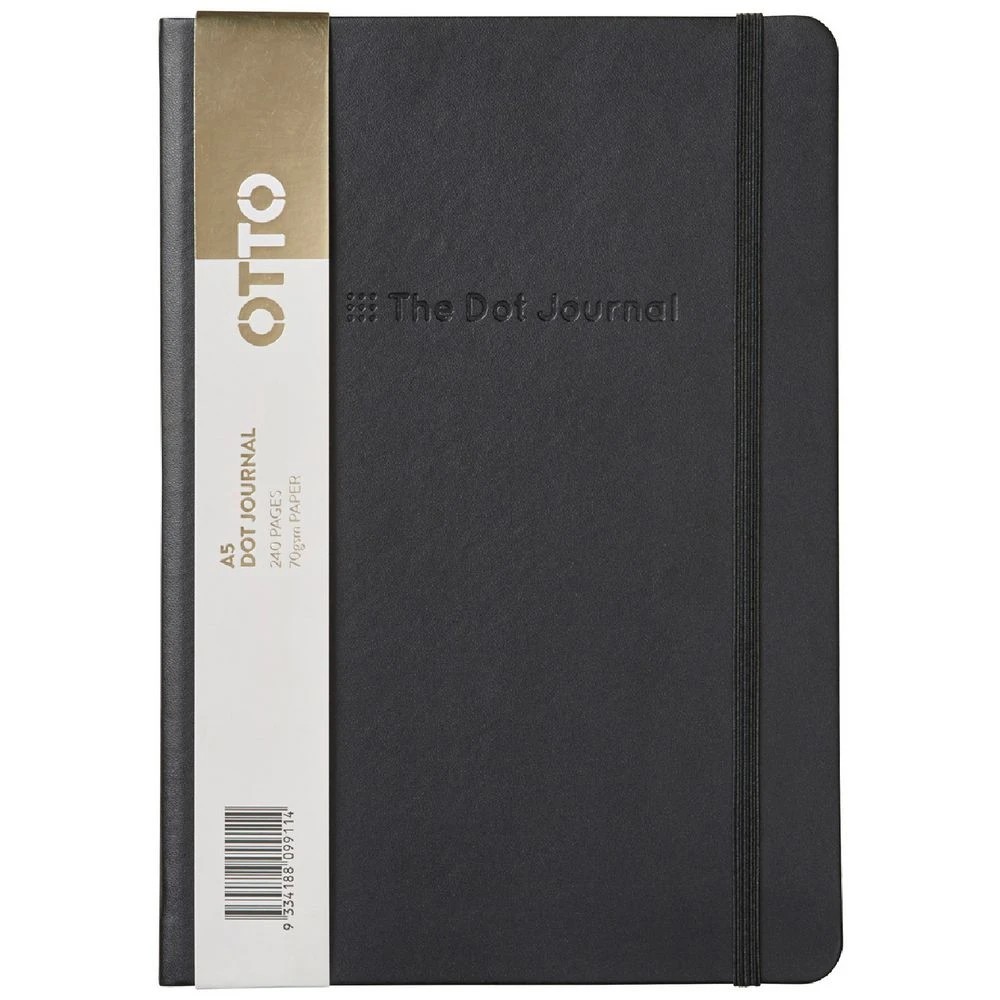 1 Otto A5 Bullet Journal Ruled 240 Page Black, 1 of 5