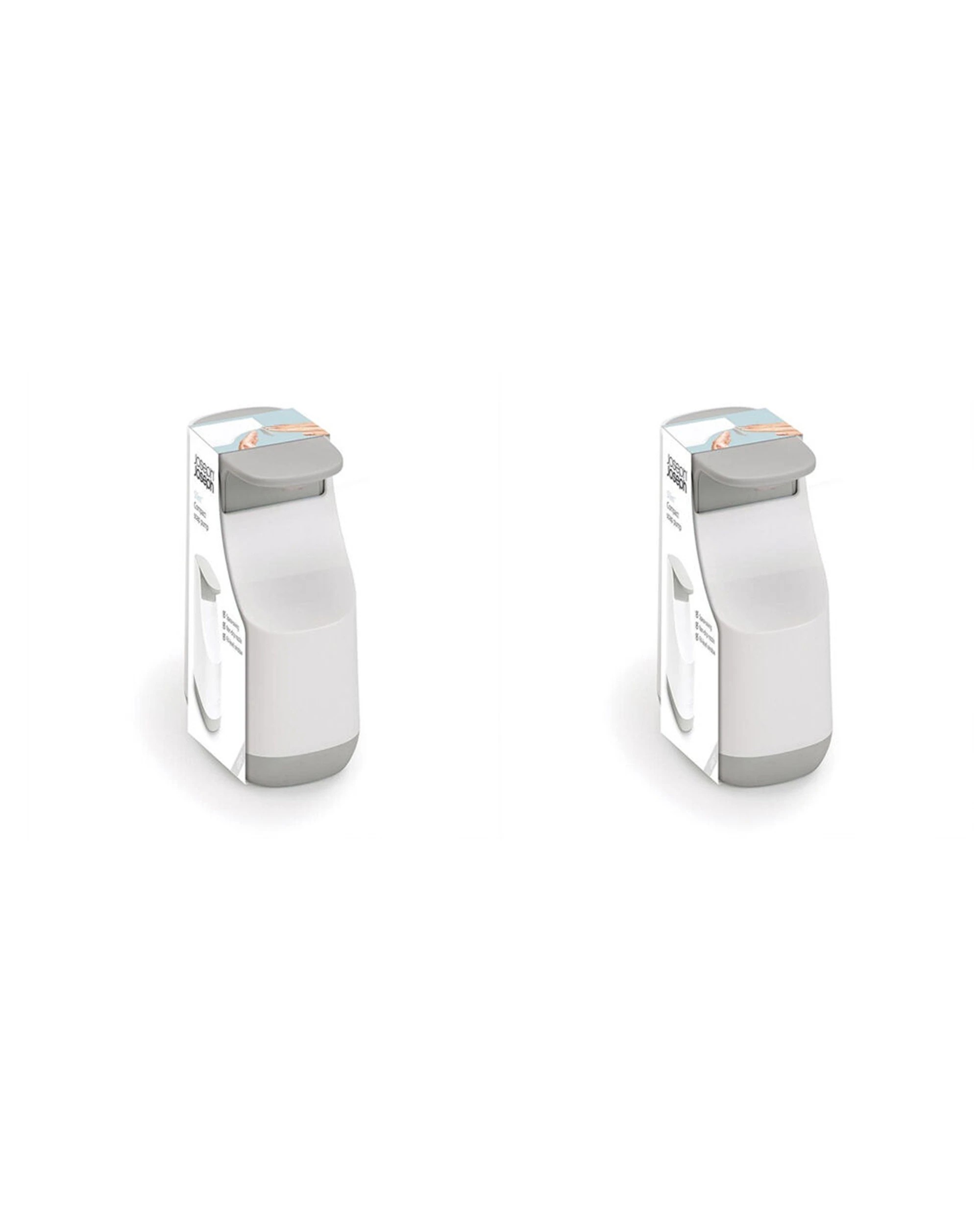 1 Joseph Joseph Soap Dispenser Slimline Refillable Non-Drip Pump 350ml 2PK - Grey, 1 of 7