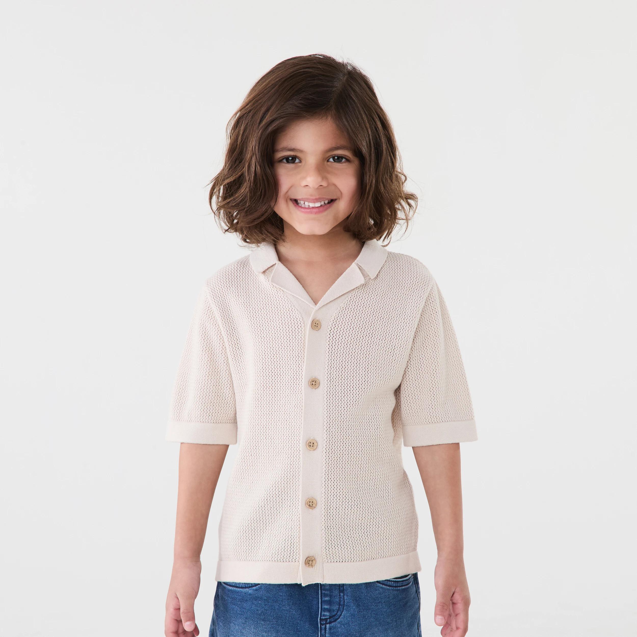 1 Short Sleeve Knit Shirt Bge Rainy, 1 of 8