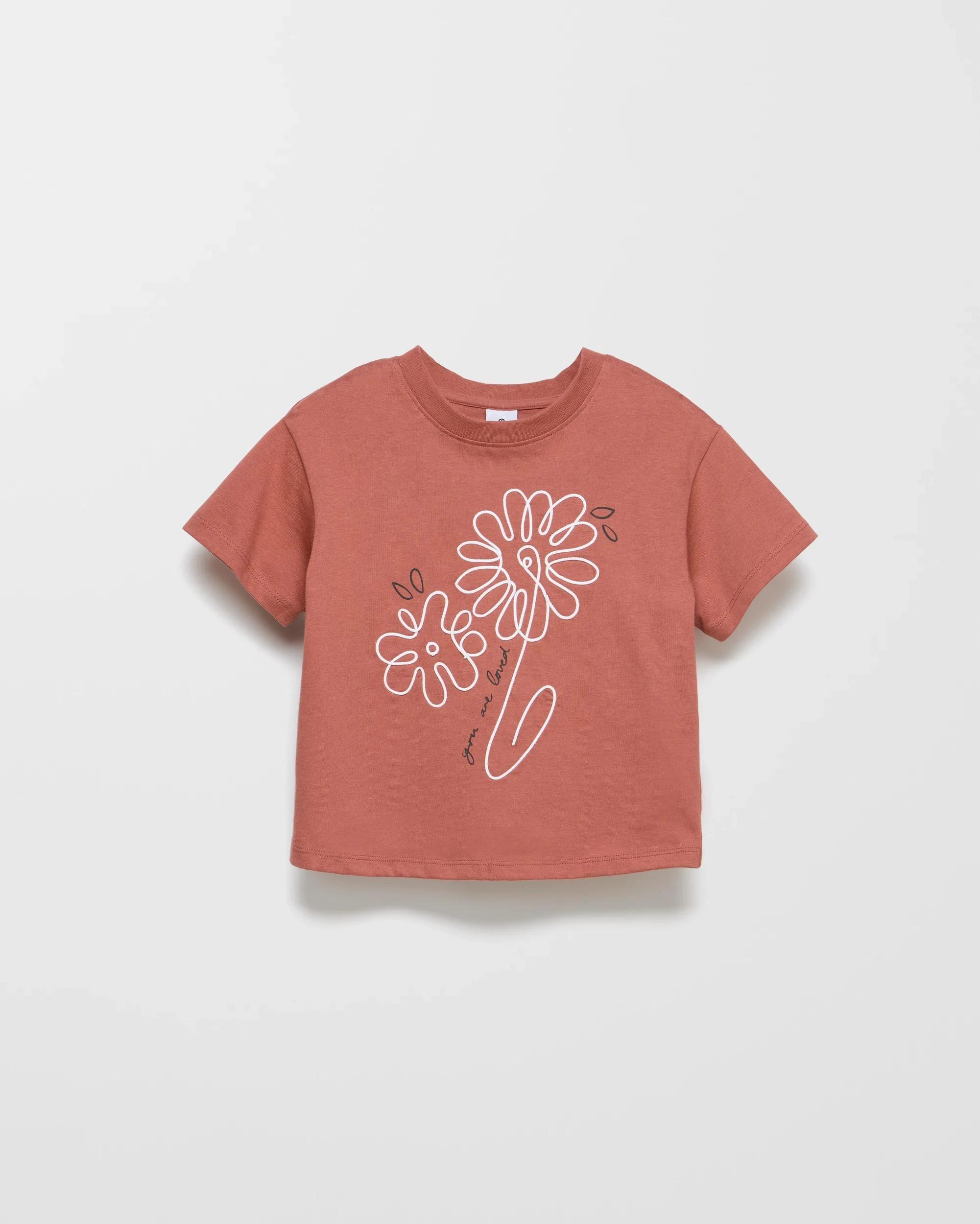 5 Target Australian Cotton Textured Print T-shirt BROWN, 5 of 6