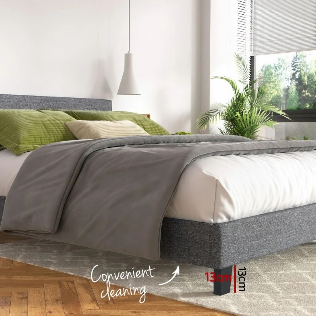 5 Artiss Bed Frame King Size  NEO - Grey, 5 of 7