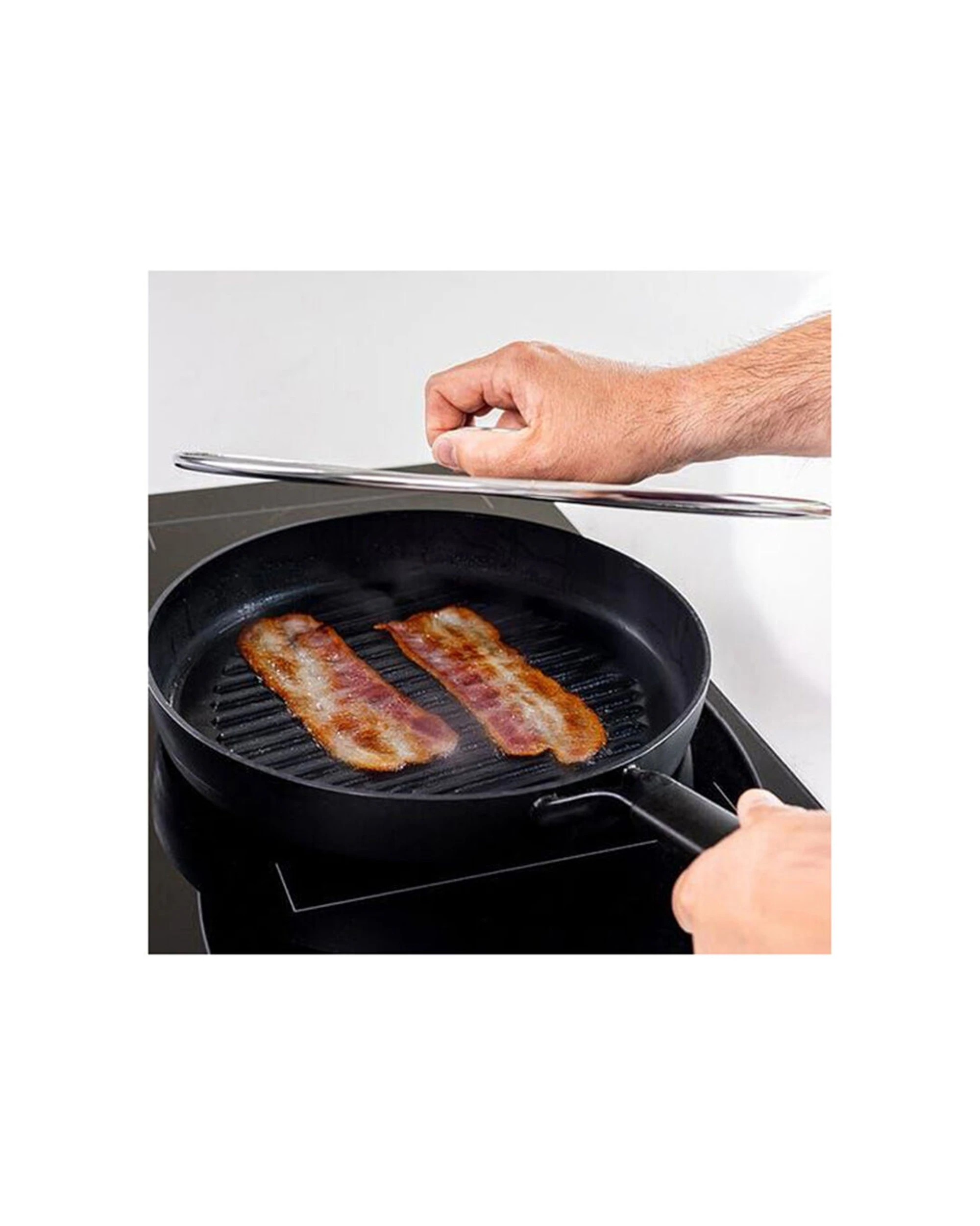 4 KitchenAid Odour Absorbing Splatter Guard Cooking Utensil 33cm - Grey, 4 of 5