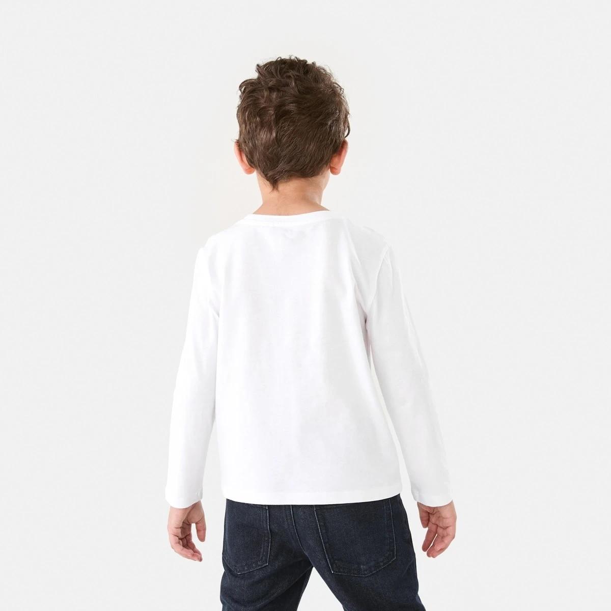 2 Long Sleeve Plain T-shirt White, 2 of 9