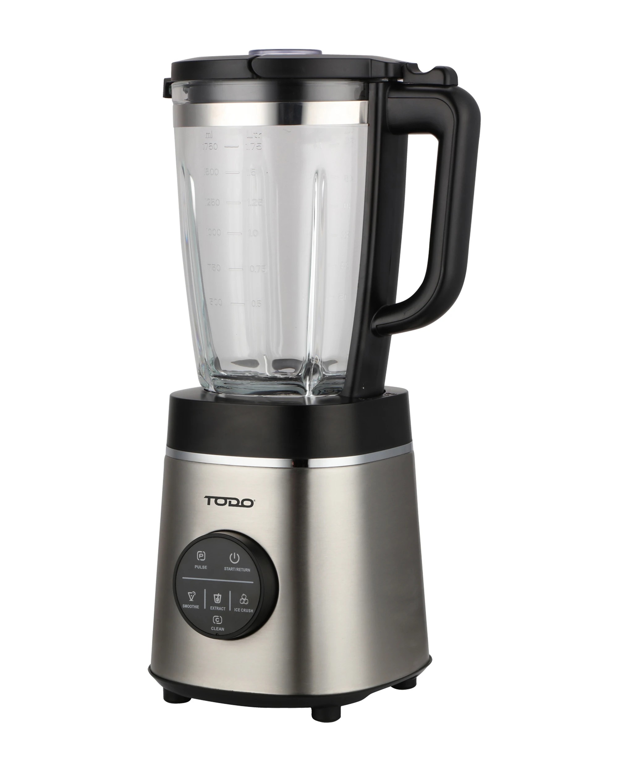 1 TODO 1.75L Commercial Electric Blender 1000W Glass Jar Adjustable Speed Stainless Steel Body, 1 of 4