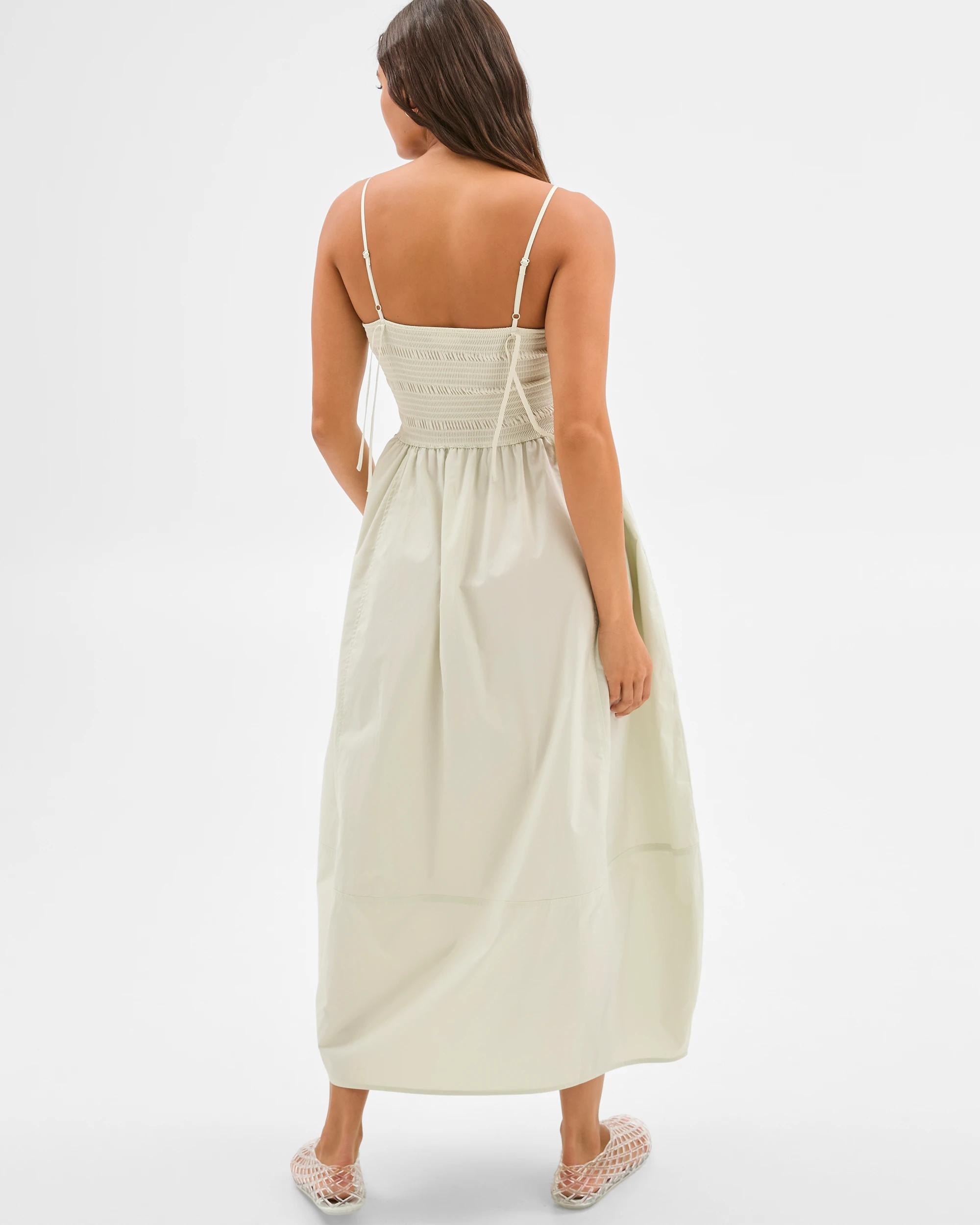 7 Shirred Cocoon Midi Dress - Lily Loves PISTACHIO, 7 of 7