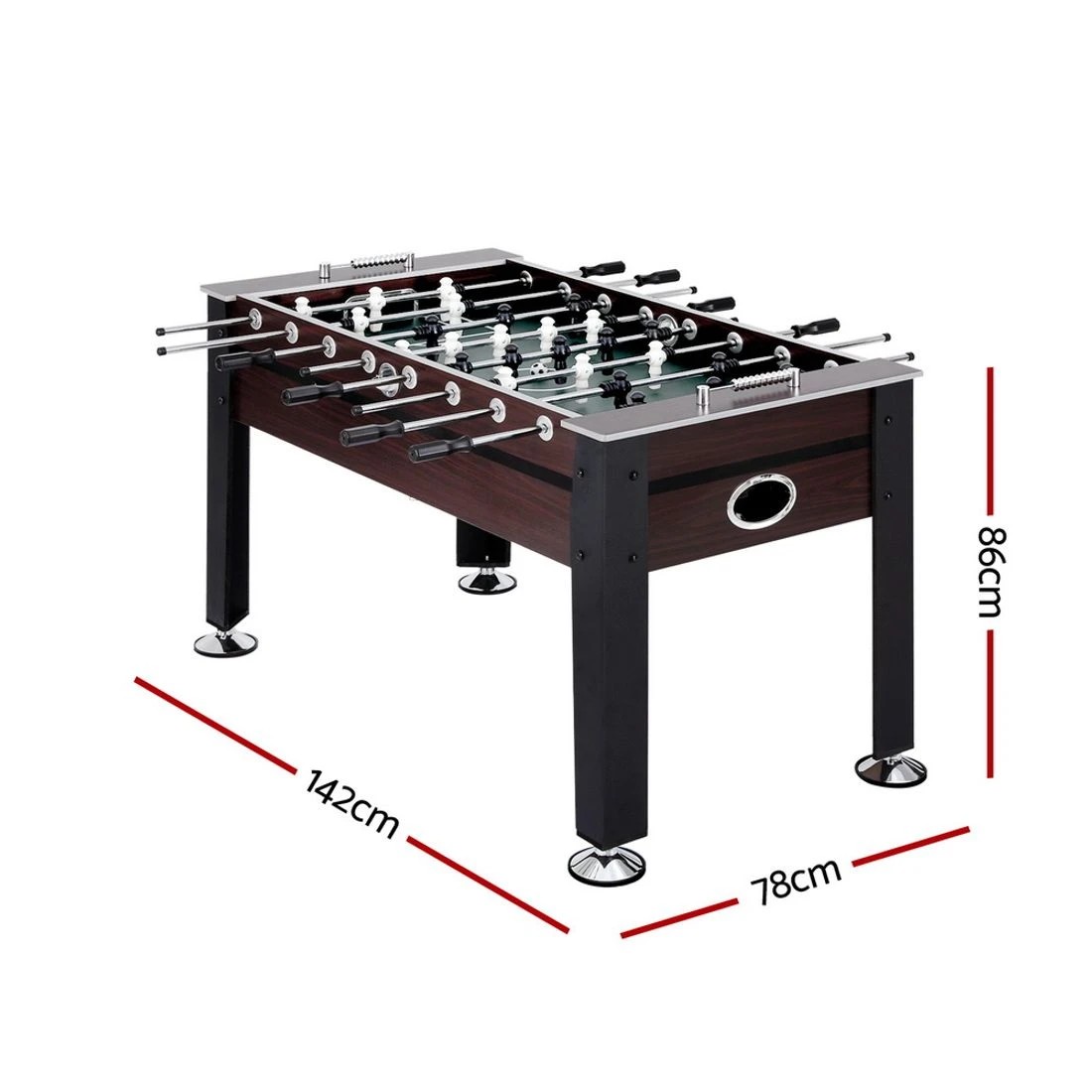 2 Everfit 5FT Soccer Table Foosball Football Game Set Home Party Gift Adults Kids Indoor - Natural, 2 of 7