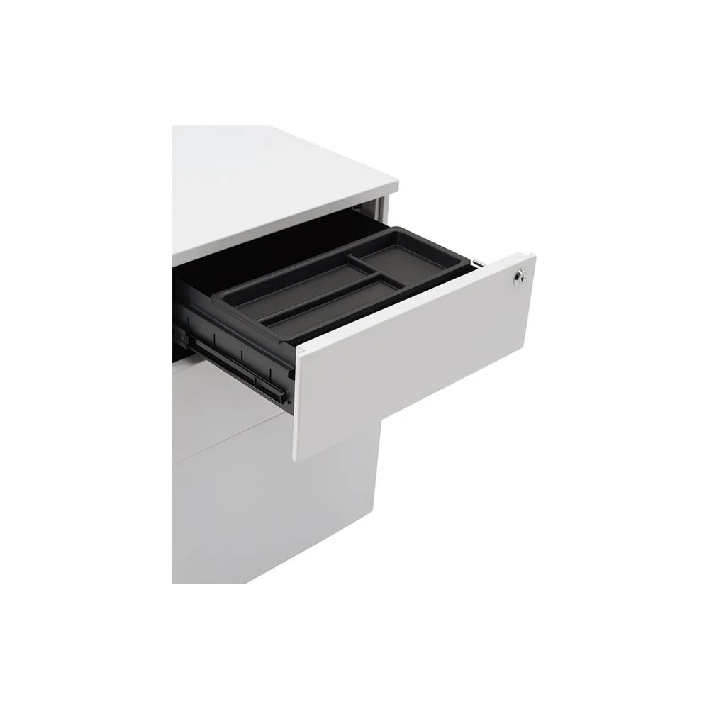 3 Stilford 3 Drawer Mobile Filing Pedestal AFRDI White Cabinets Pedestals, 3 of 4