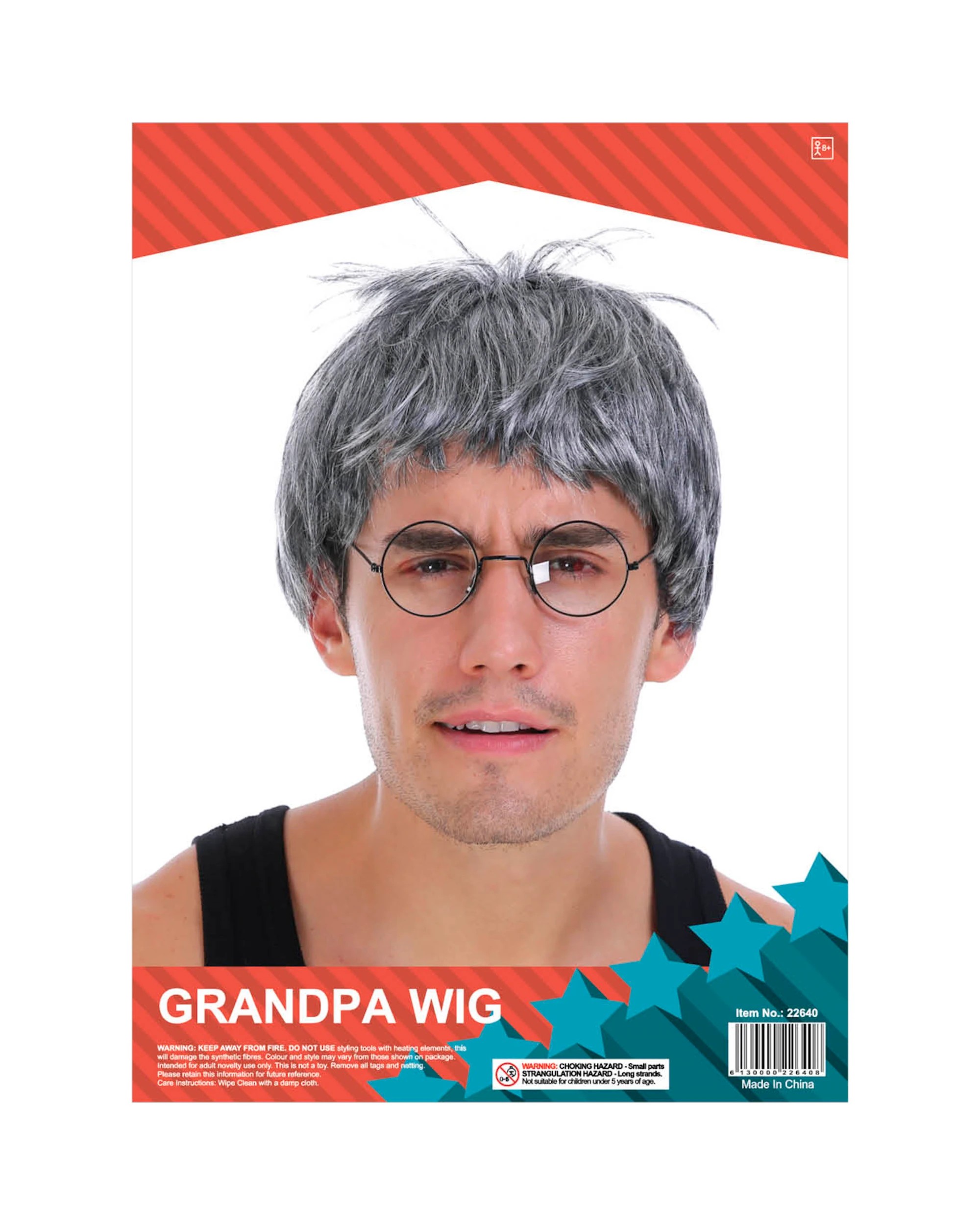 2 JD Party Grandpa Wig - Grey, Black, 2 of 2