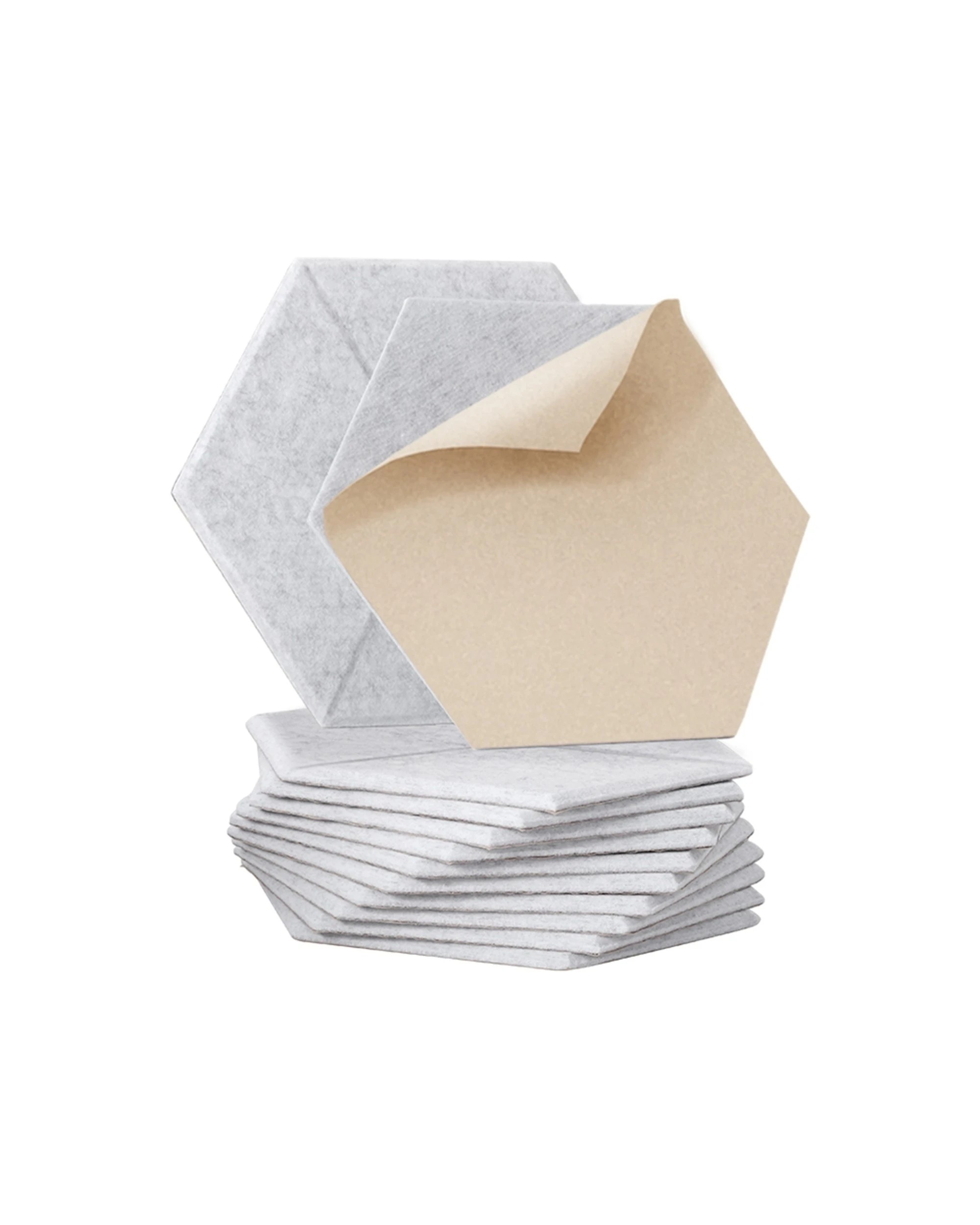 1 Alpha Acoustic Foam 12pcs 35x30x0.9cm Soundproof Absorption Panel Adhesive - Beige, 1 of 7