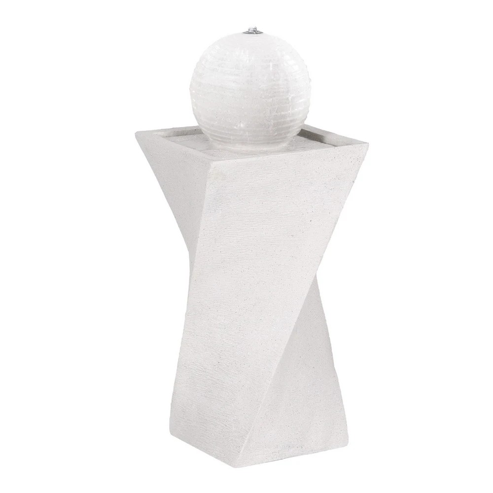 1 Gardeon Solar Fountain Water Feature Bird Bath Outdoor Garden LED Lights Ball 85CM - White, 1 of 6