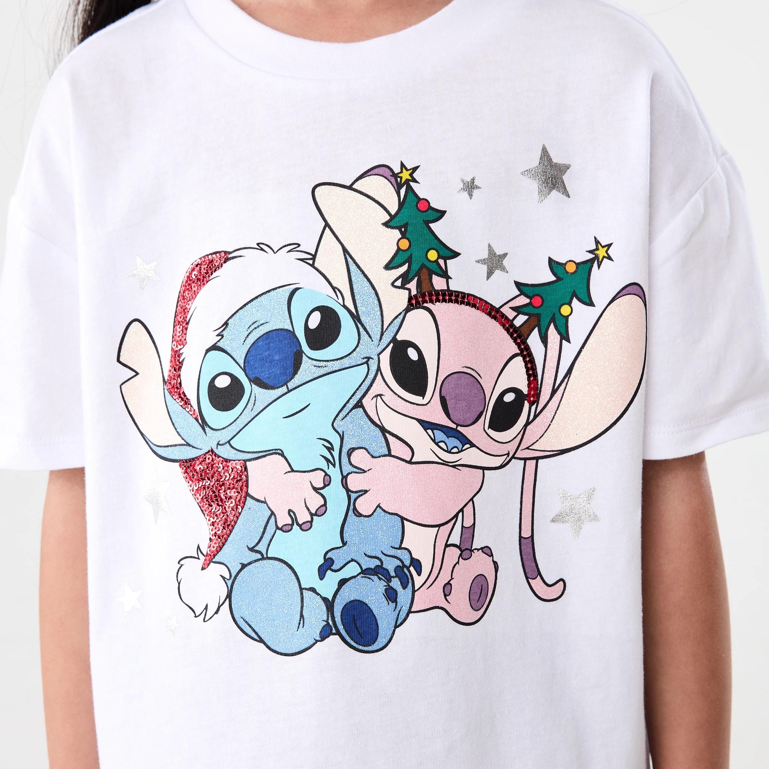4 Disney Lilo & Stitch License Christmas T-shirt STITCH XMAS TEE, 4 of 6