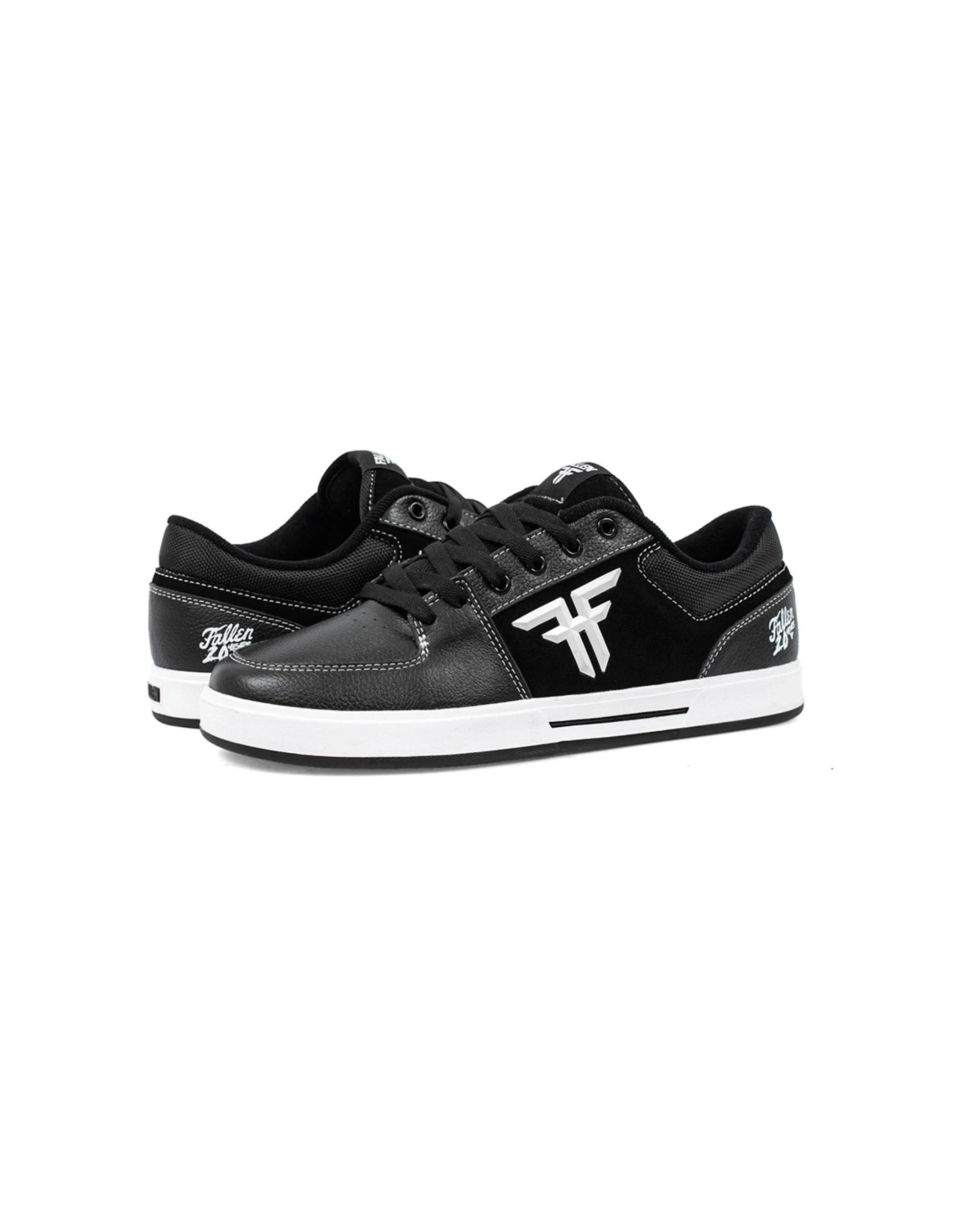 2 Fallen Footwear Men Patriot 20 Year Skate Sneaker Shoes BLACK/WHITE, 2 of 7