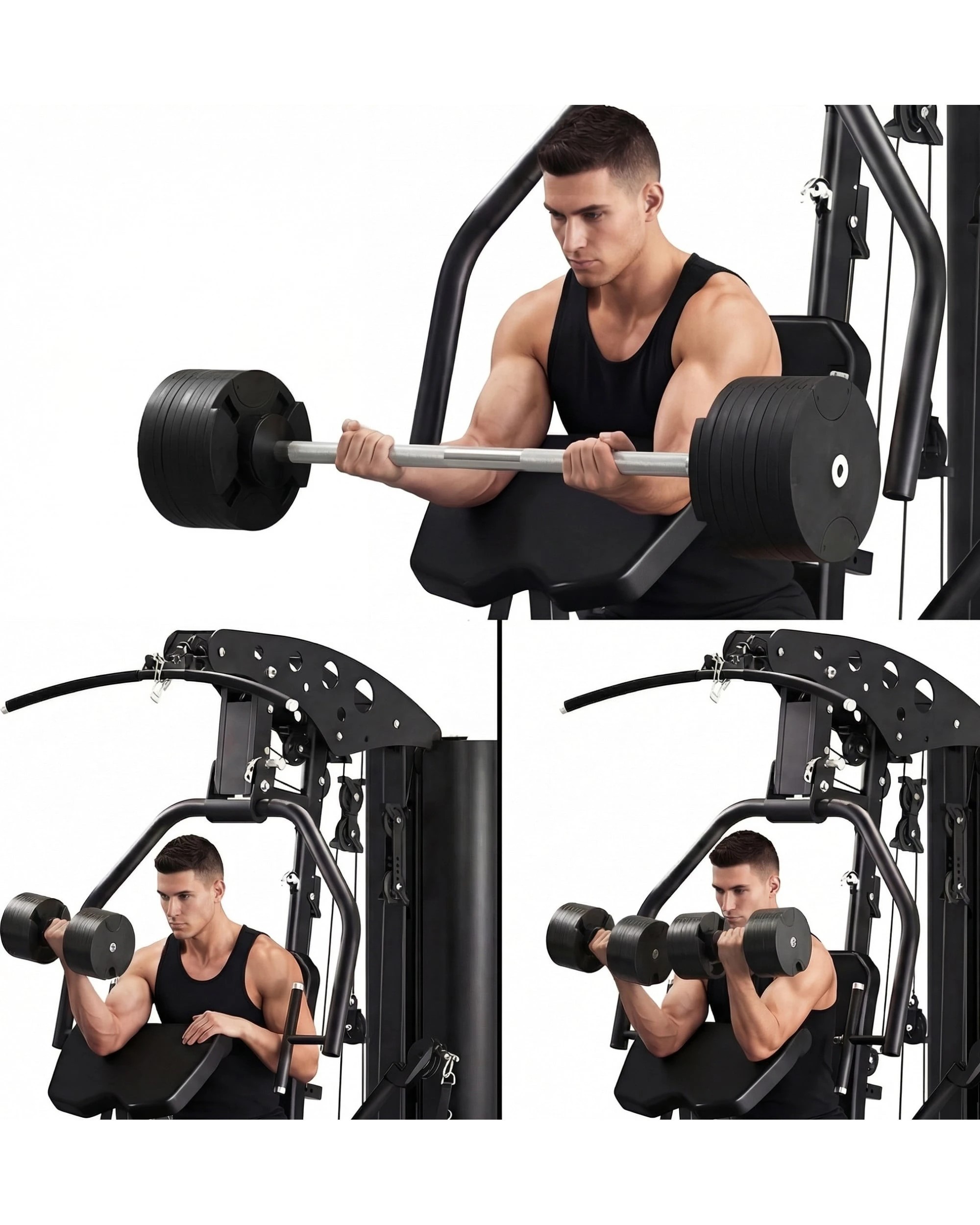 7 Powertrain Home Multi Gym 560 Full Body Training with 90kg Weight Stack Home Gym - Black, 7 of 10