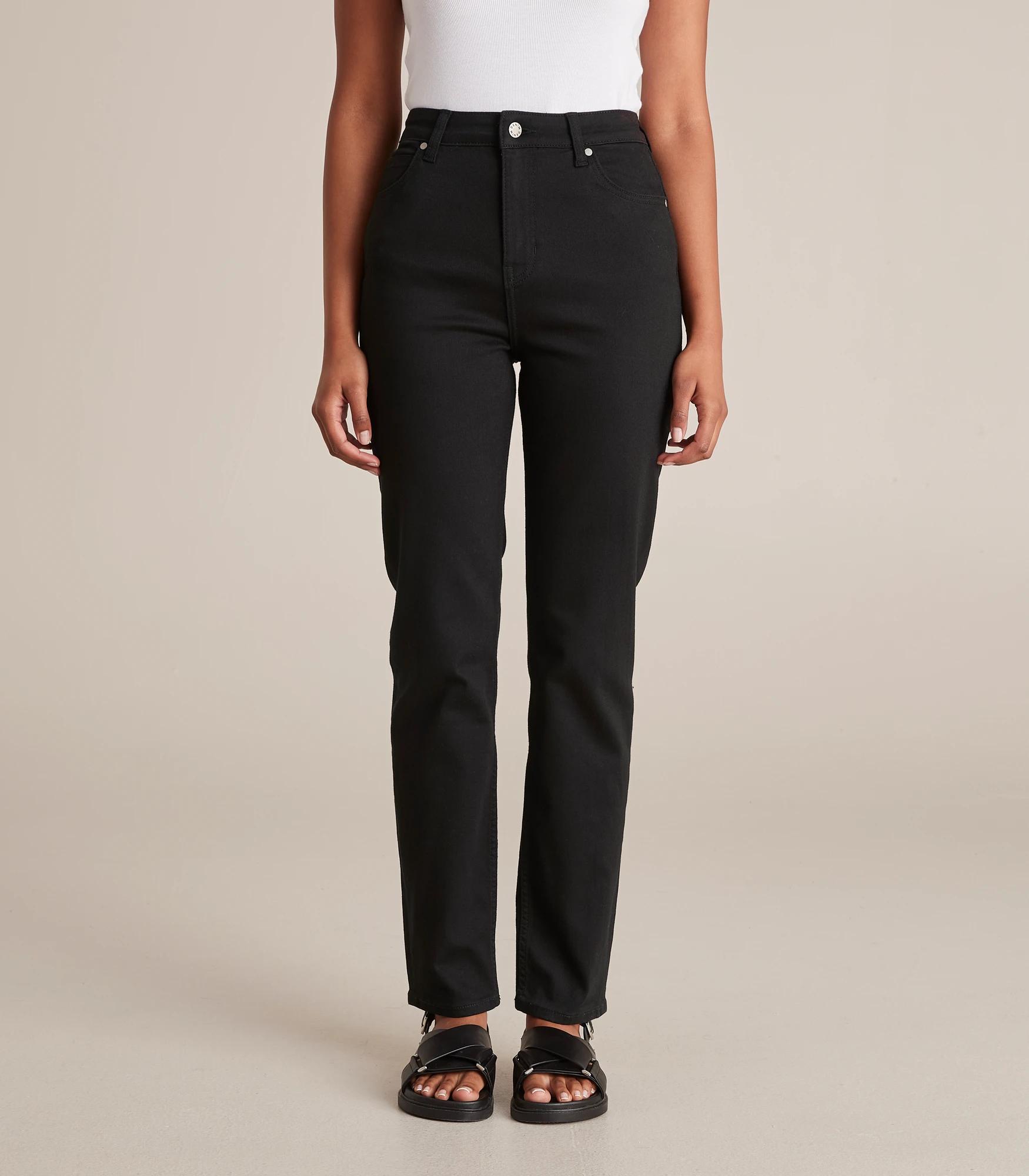 1 Target Alexa Straight High Rise Full Length Denim Jeans STAY BLACK, 1 of 7