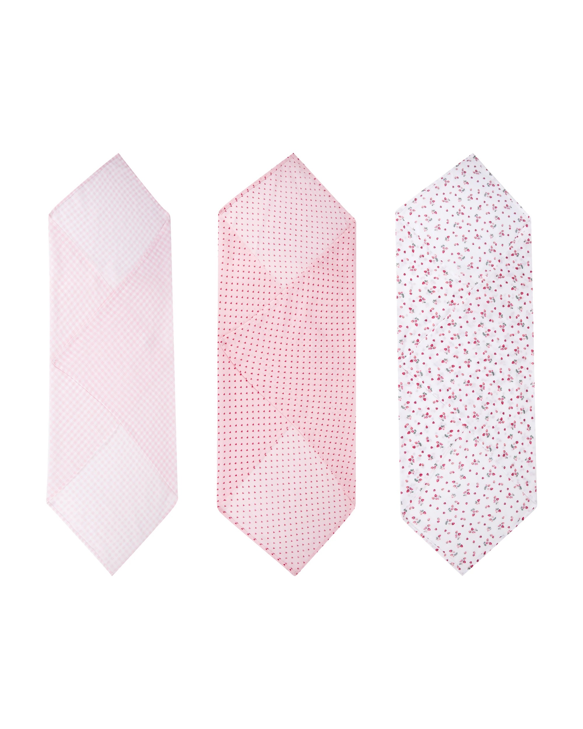 2 3 Pack Organic Cotton Muslin Wraps - Berry, 2 of 7