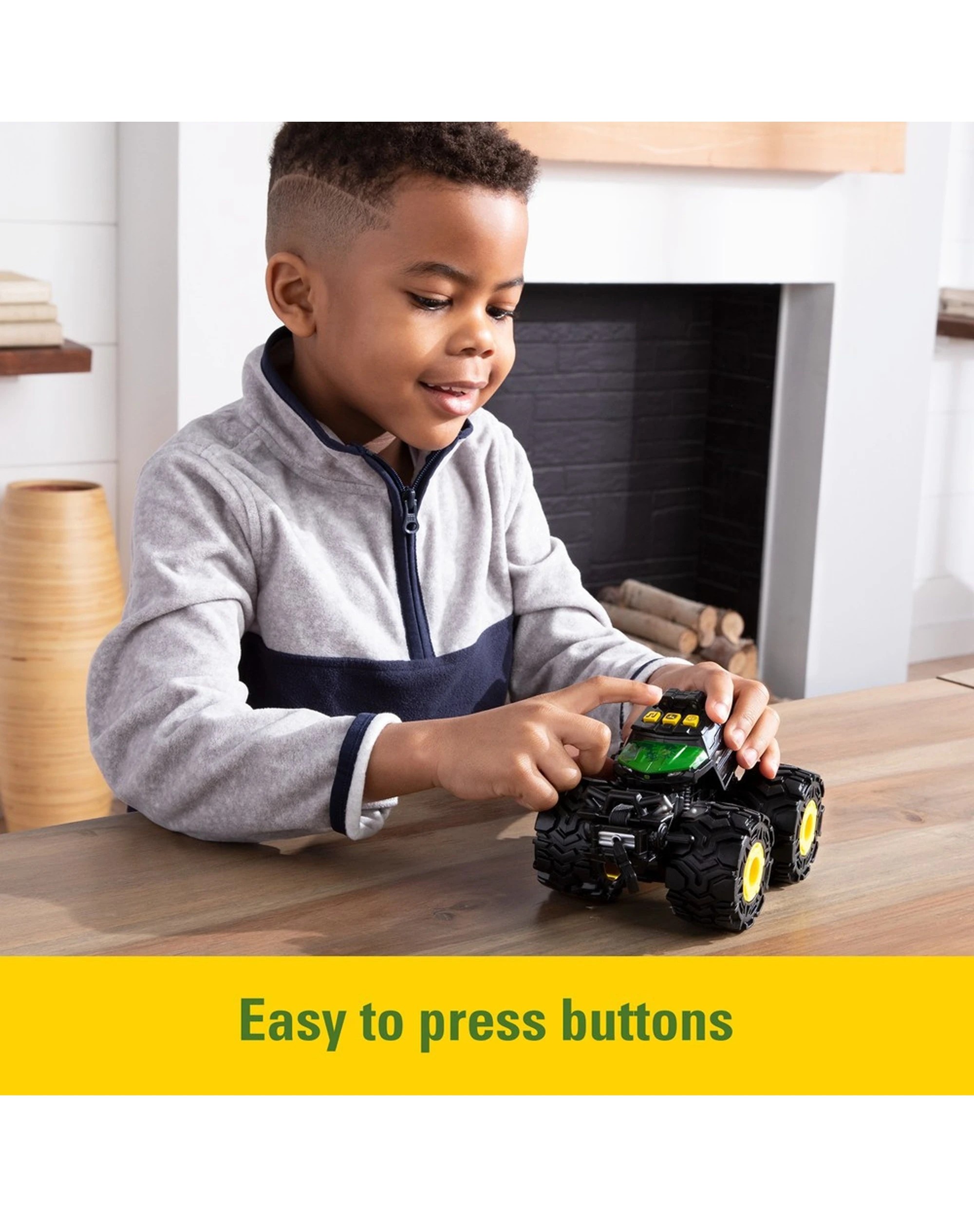 3 John Deere Kids Monster Treads Light Sound Gator Kids Toy Super Bouncy Tyres - Multi, 3 of 8