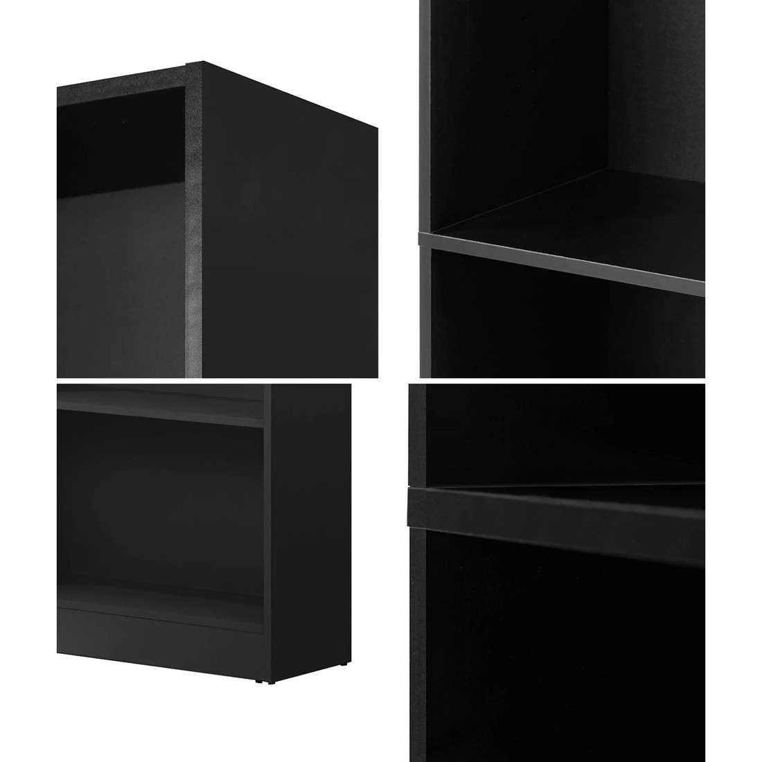 4 Oikiture Bookshelf Bookcase Display Shelves 5-tier Storage Stand Rack
 - Black, 4 of 8