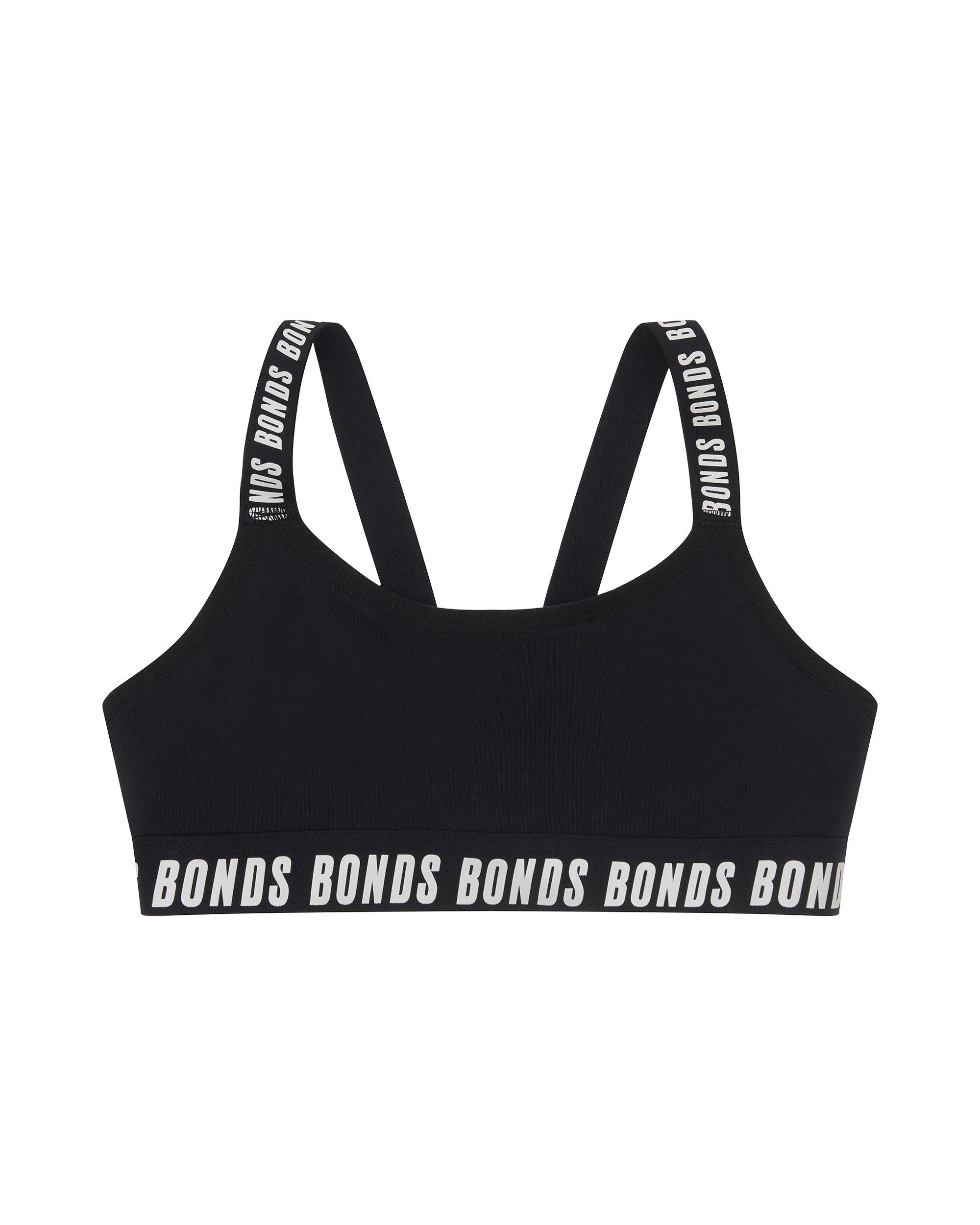 1 Bonds Girls Performance Crop Top BLACK, 1 of 5