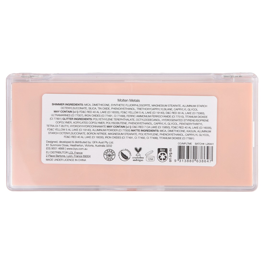 4 BYS 10 Shades Face Palette - Molten Metals, 4 of 4