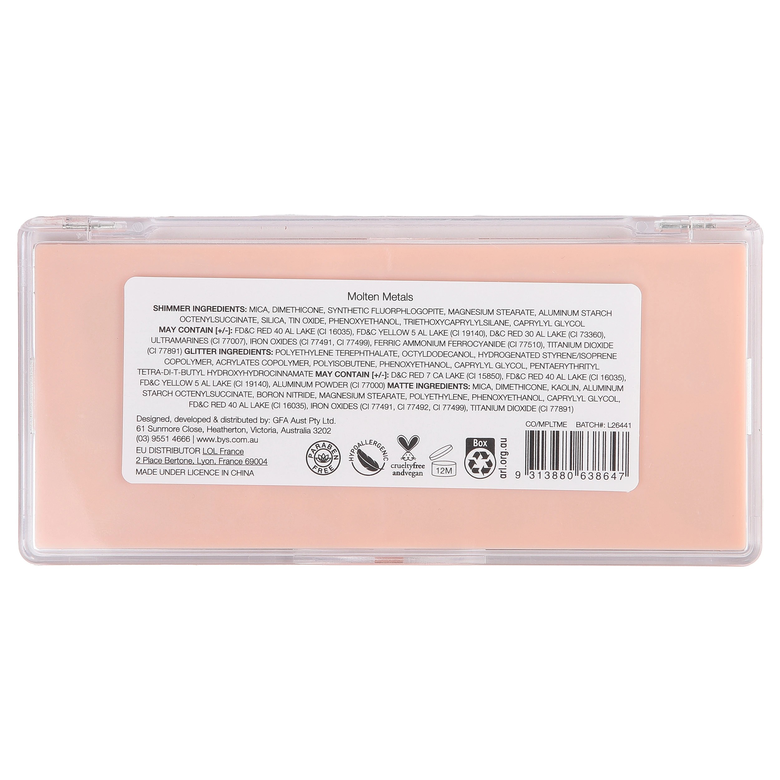 4 BYS 10 Shades Face Palette - Molten Metals, 4 of 4