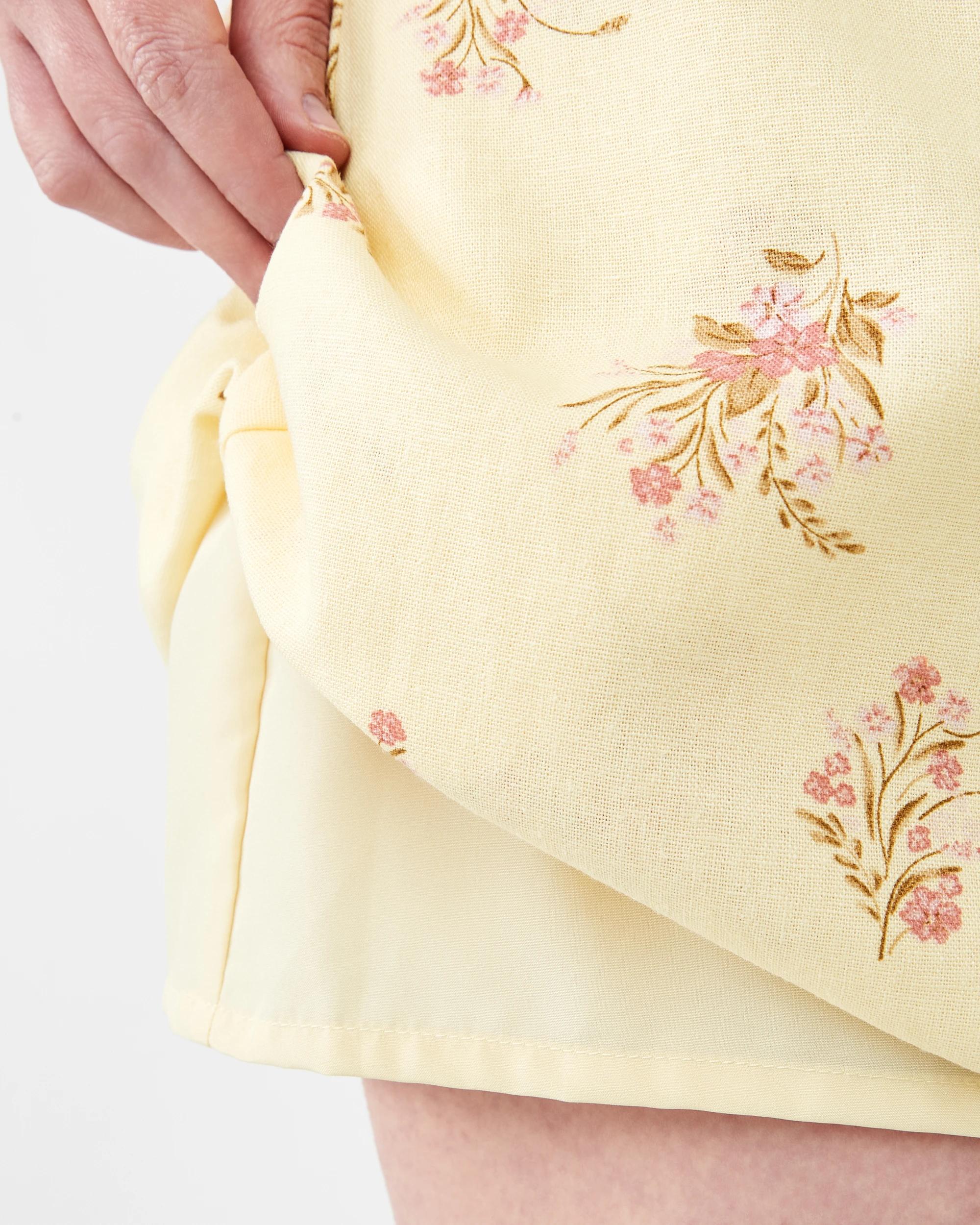 5 Wrap Mini Skort Ylw Bunch, 5 of 6