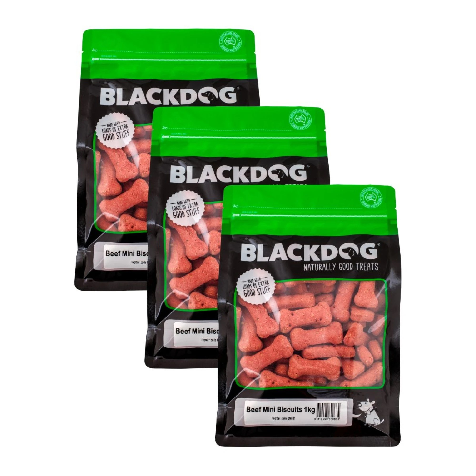 1 Blackdog Mini Beef Biscuits 1kg x 3pk, 1 of 1
