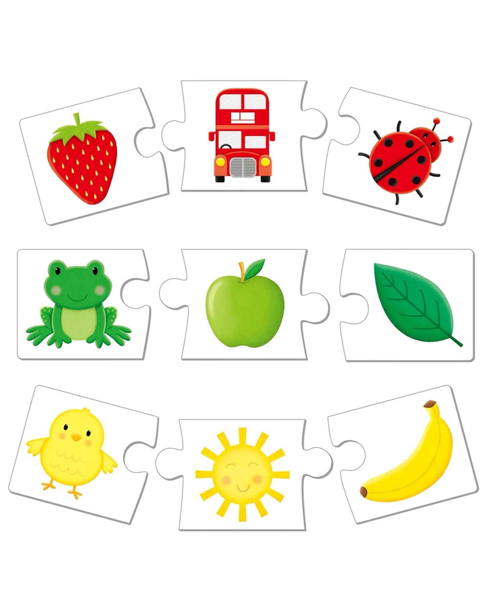 2 Galt Toys Colour Matching Puzzles 6 x 3 Piece Jigsaw Puzzles, 2 of 2