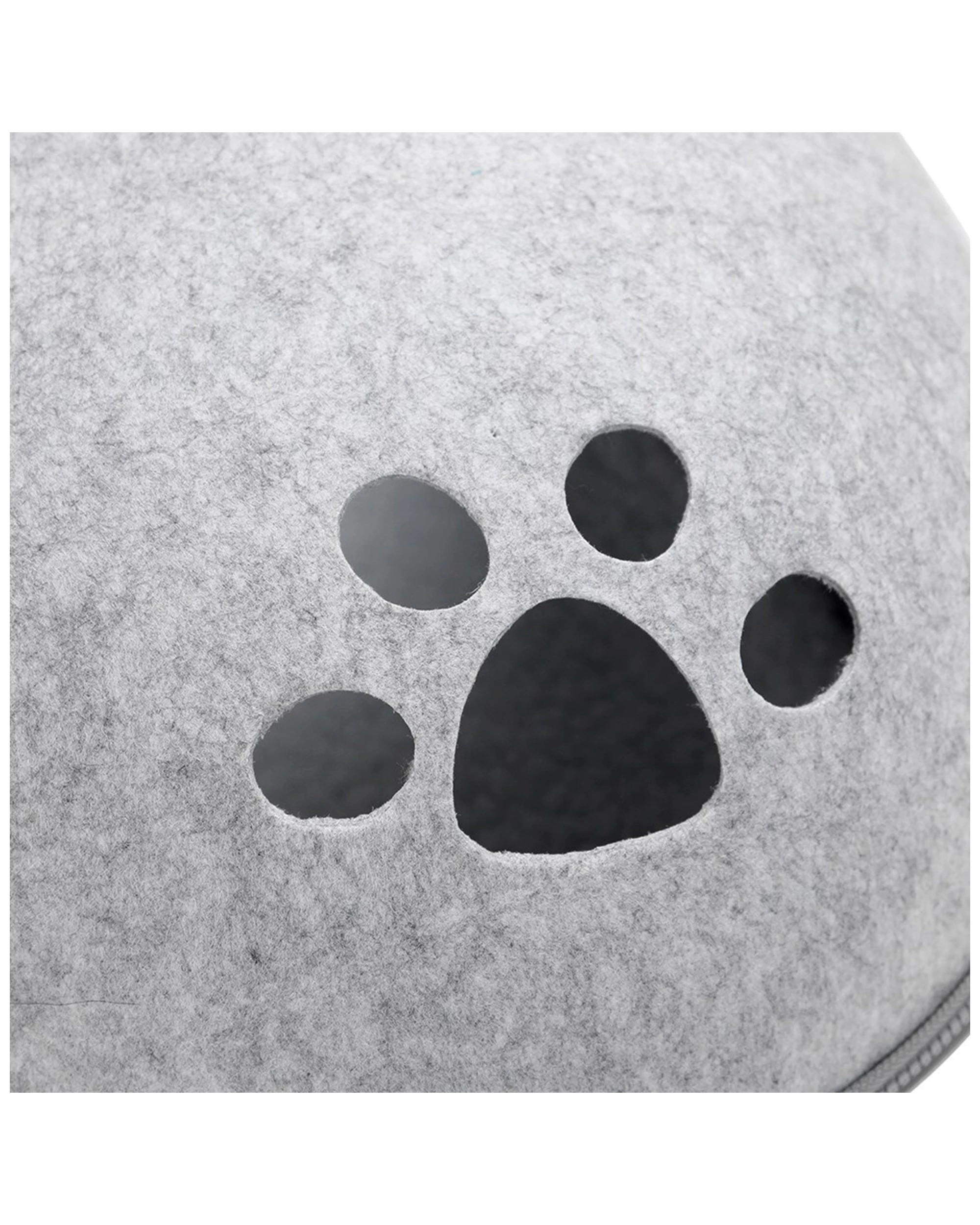 3 Paws & Claws 48x38cm Pets/kitten/cat Cave Bed W/ Washable Cushion Large - Grey, 3 of 3
