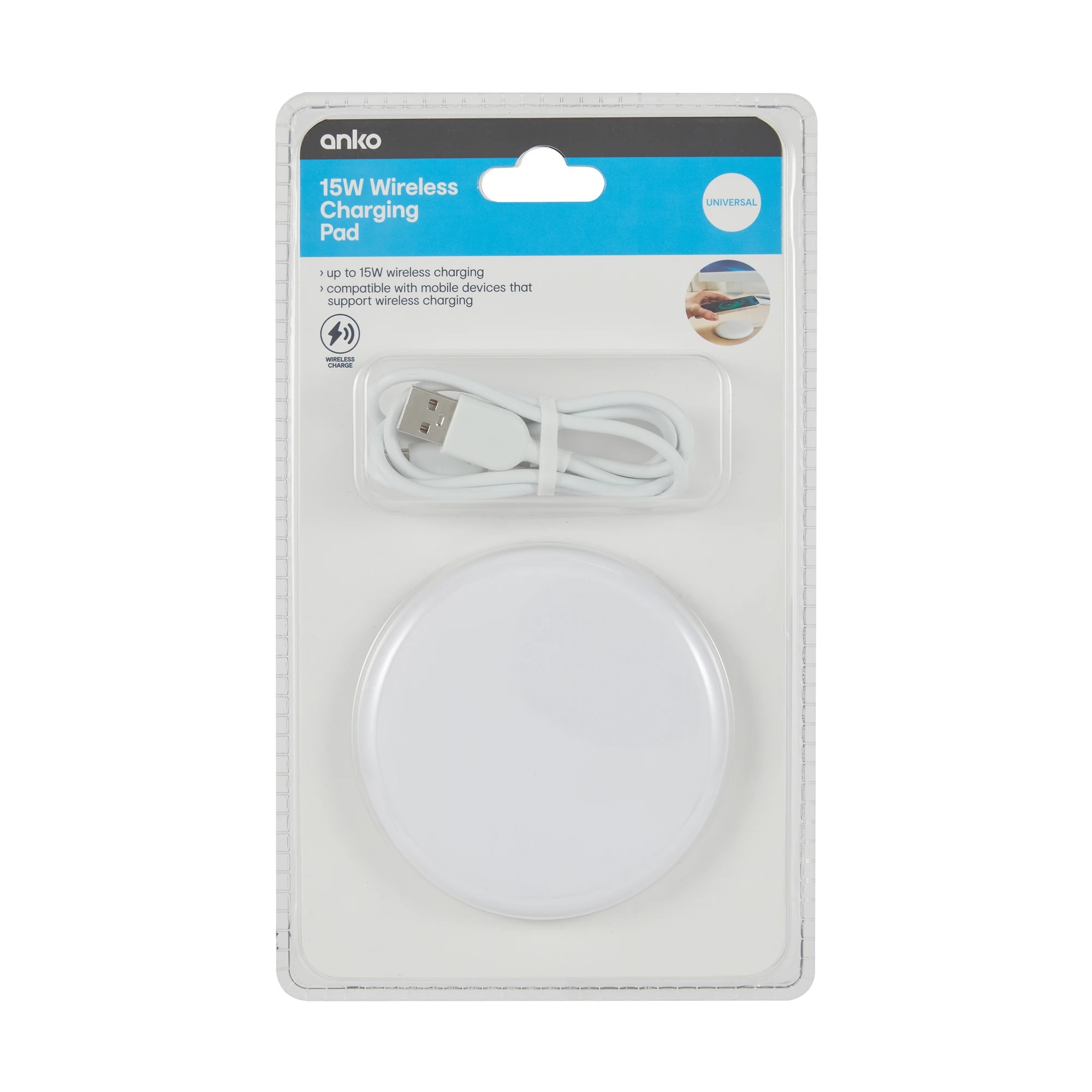 10 15W Wireless Charger Pad - White, 10 of 10