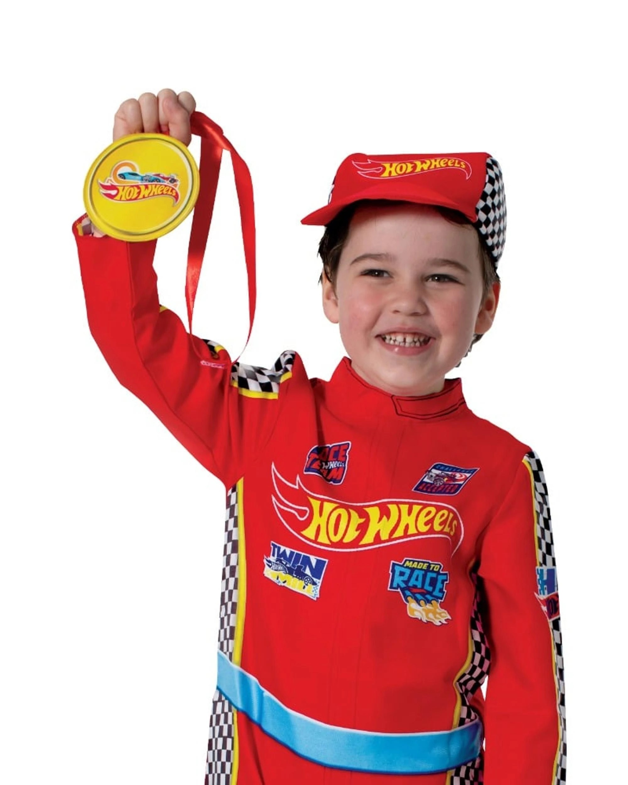 2 Hot Wheels Racing Suit Child Costume Size Toddler 1-3 Years, 2 of 3