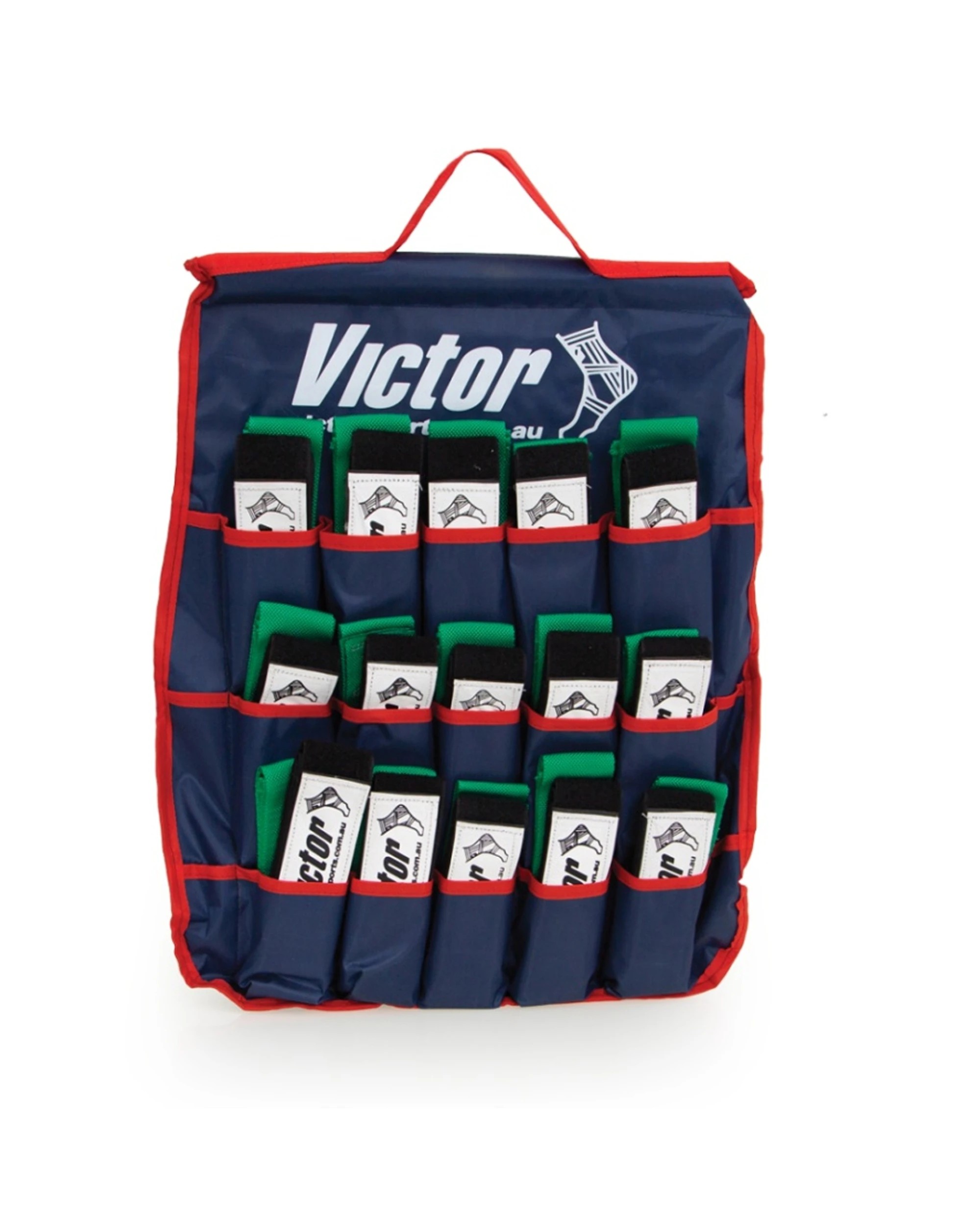 1 Victor Sports 30pc Tag Belt Set And Holder Kit Tag Belts 50cm Tags 150cm - Green, 1 of 1