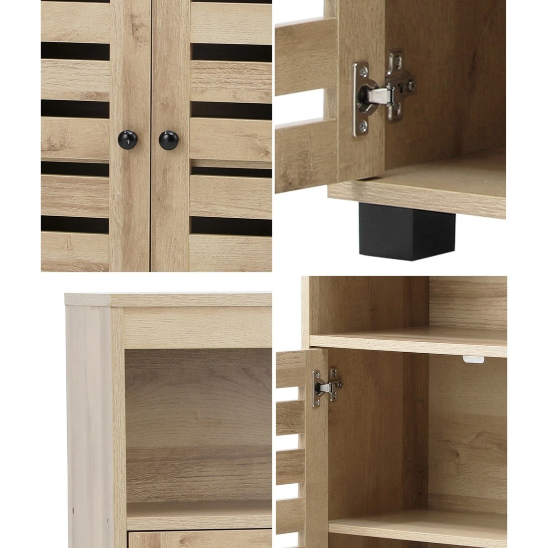 4 Oikiture Buffet Sideboard Shoe Storage Cabinet
 - Natural, 4 of 10