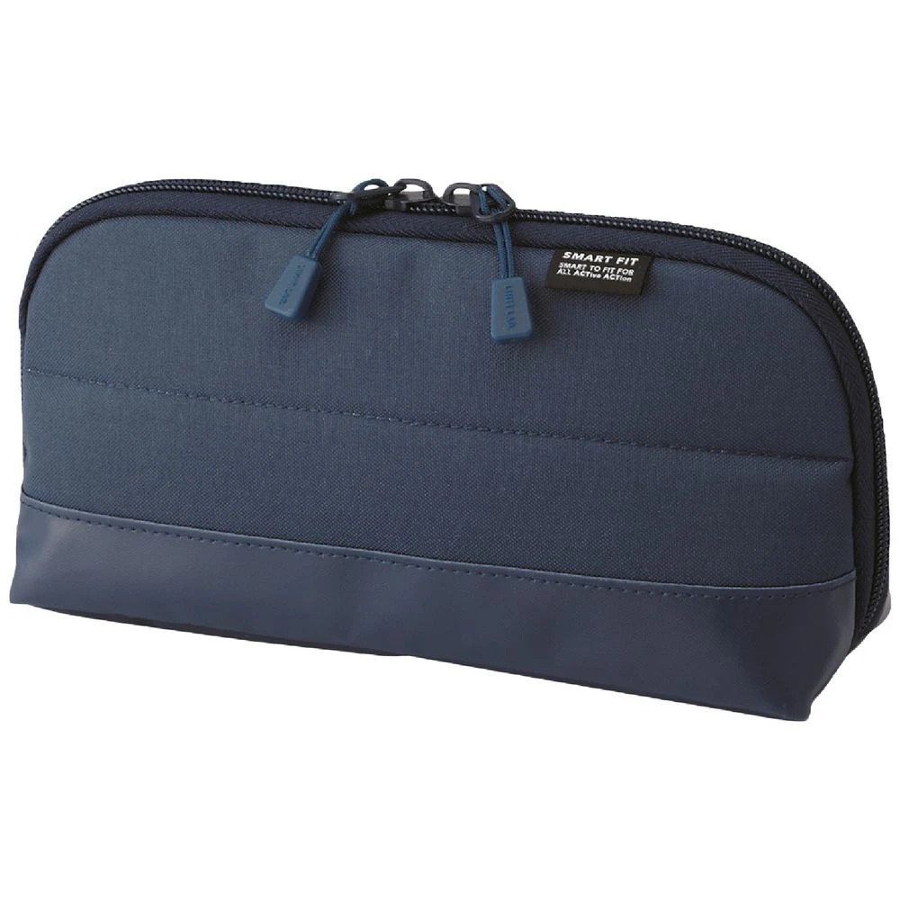 1 Smart Fit Single Zip Wide Open Pencil Case Navy, 1 of 2