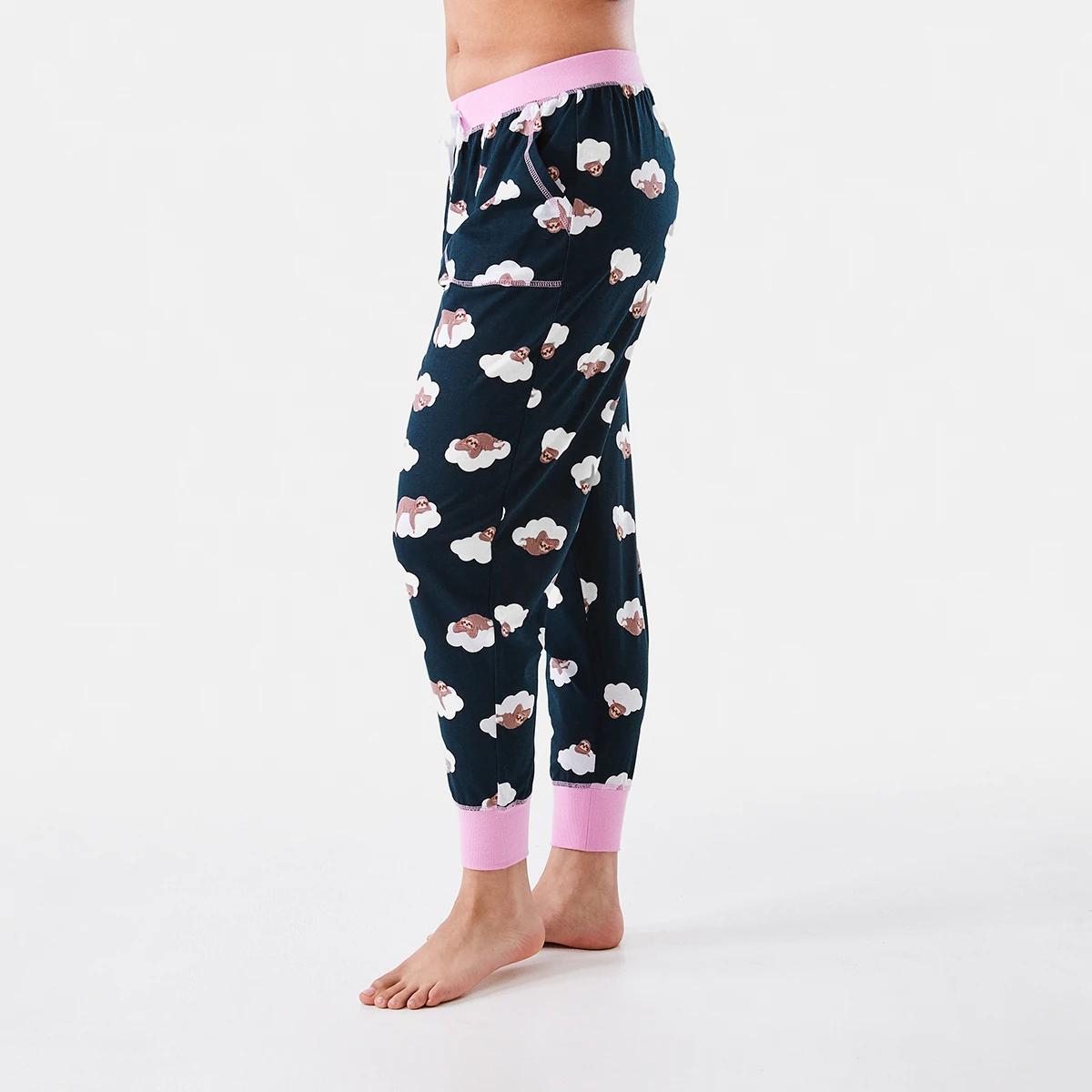 2 Cuffed Printed Pants Slep Sloth, 2 of 6