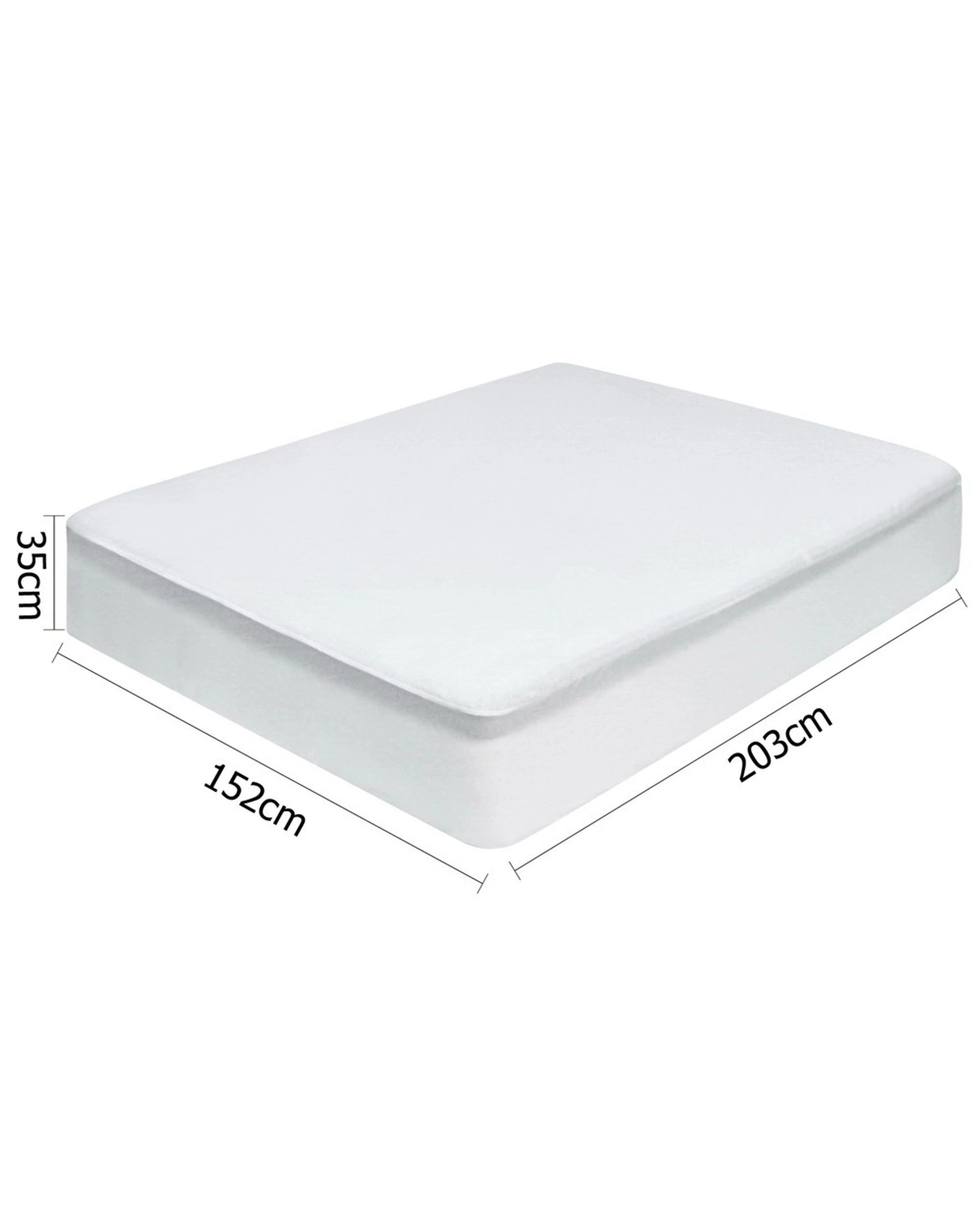 2 Giselle Bedding Mattress Protector Queen
 - White, 2 of 3