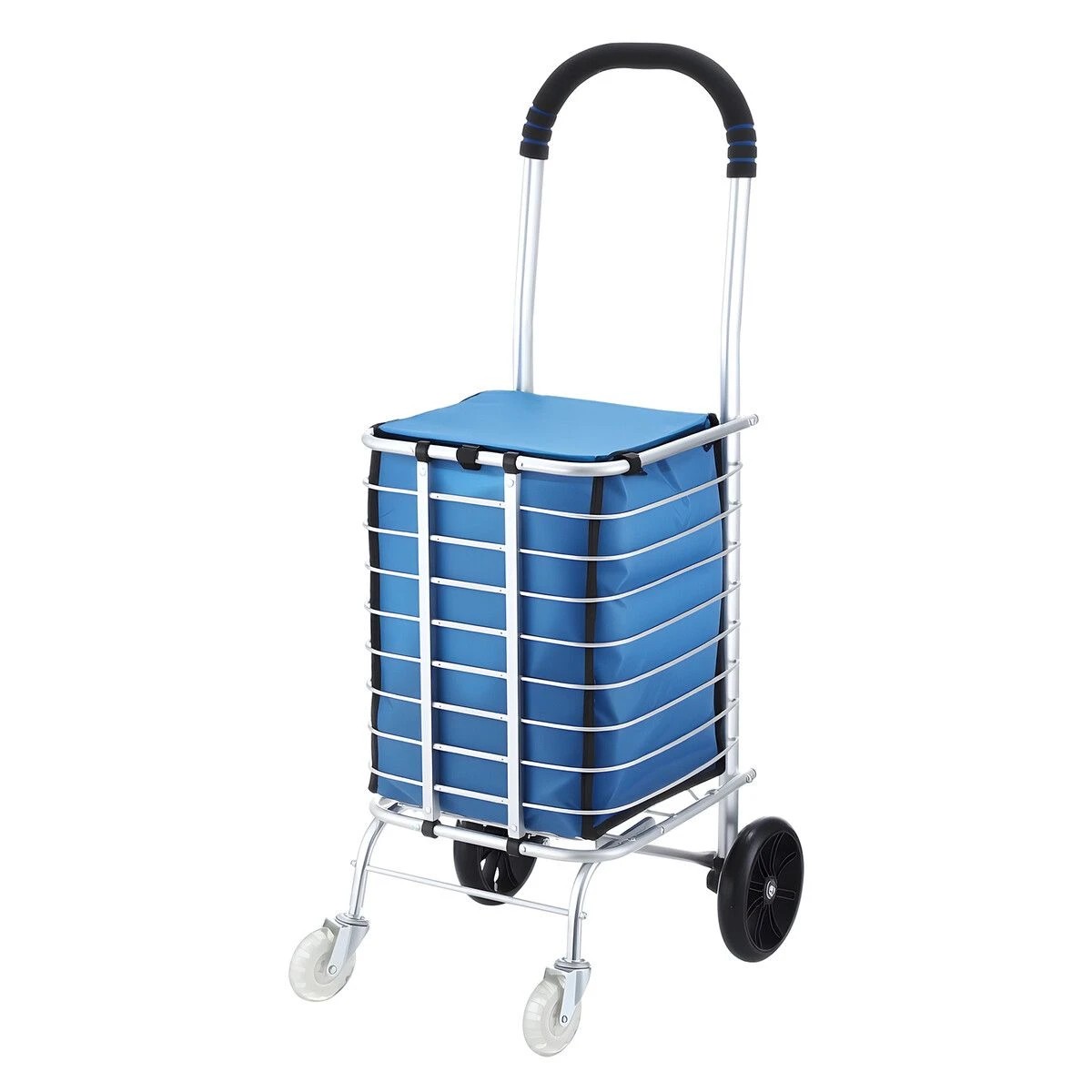 1 AUSWAY Foldable Shopping Trolley Cart Grocery Bag Storage Basket Waterproof, 1 of 3