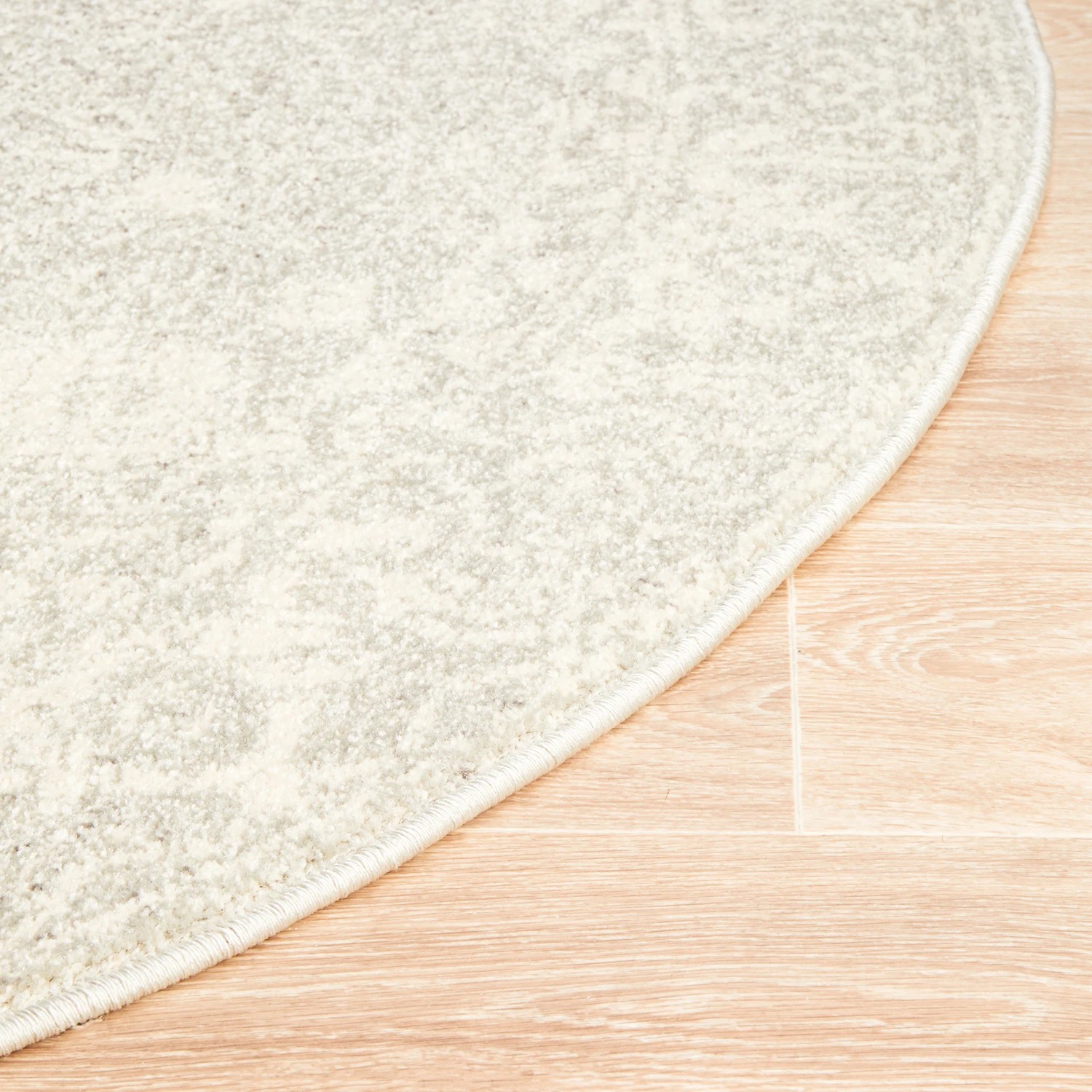 6 Common Ground Rugs Encore 252 200x200cm - Medium Round Power Loomed Pet Friendly Rug - Silver, 6 of 9
