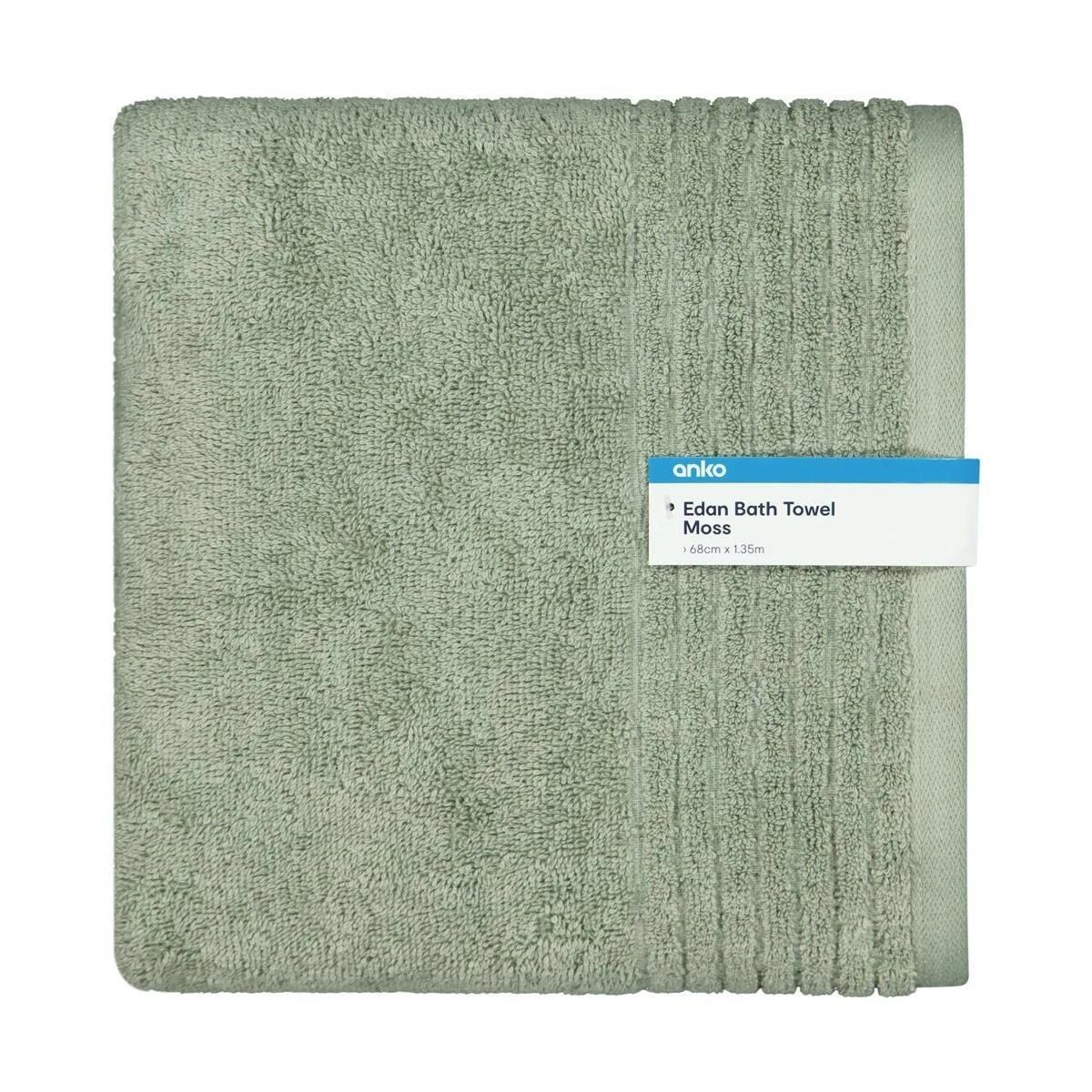 5 Edan Cotton Bath Towel - Moss, 5 of 6