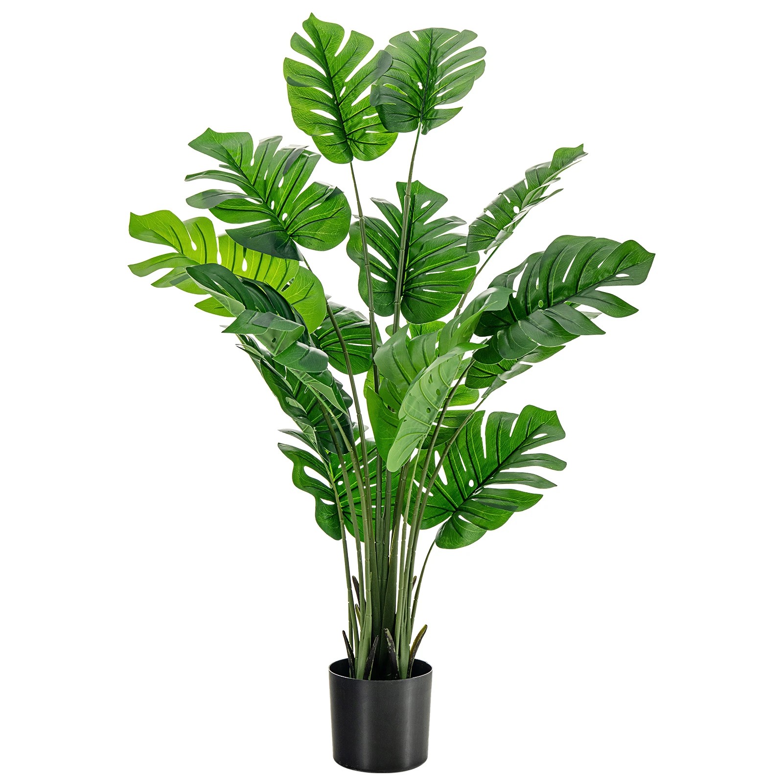 1 Costway 1.5M Artificial Trees Monstera Deliciosa Plants Indoor Outdoor Decoration, 1 of 1