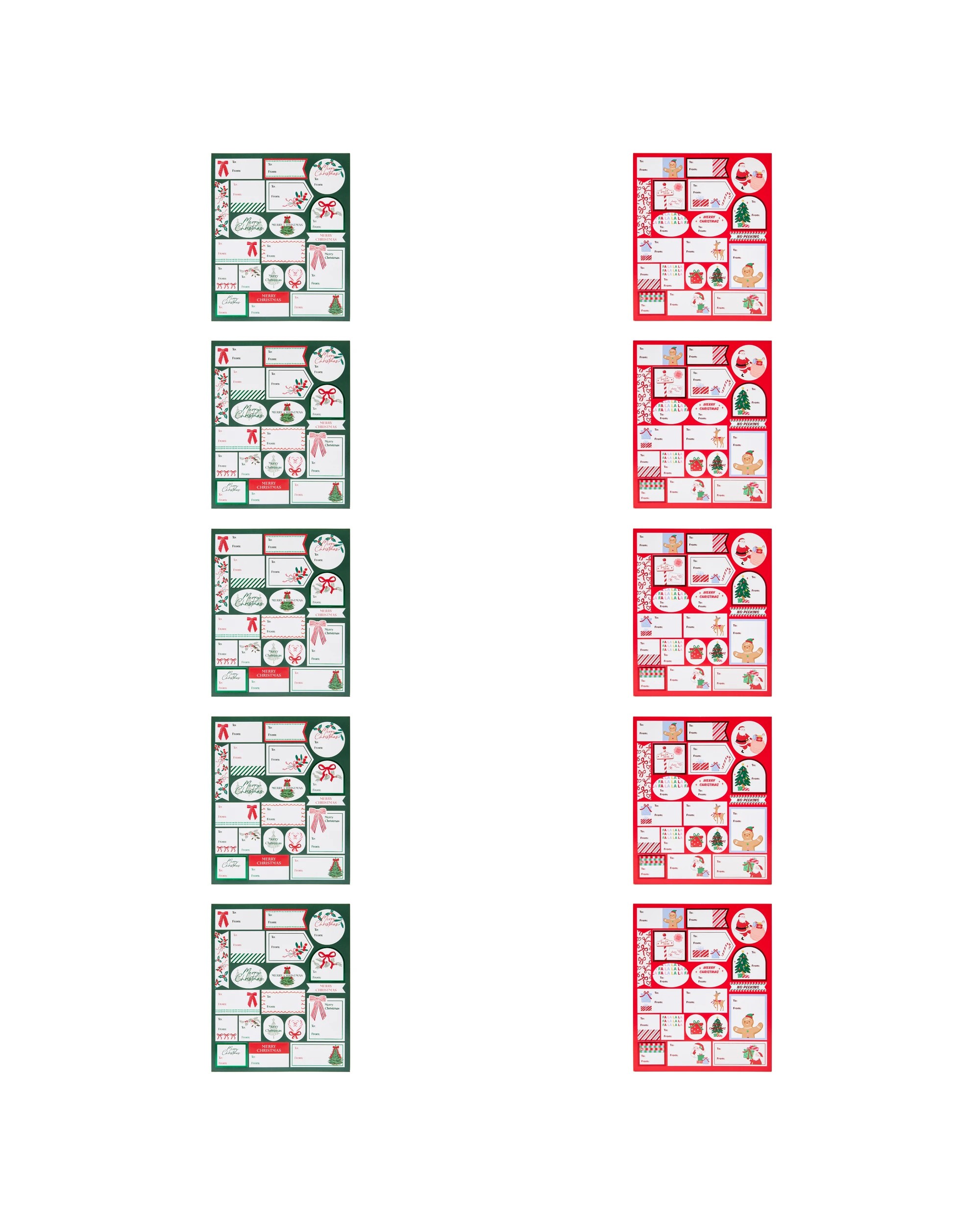 2 100 Pack Christmas Sticker Tags - Assorted, 2 of 6